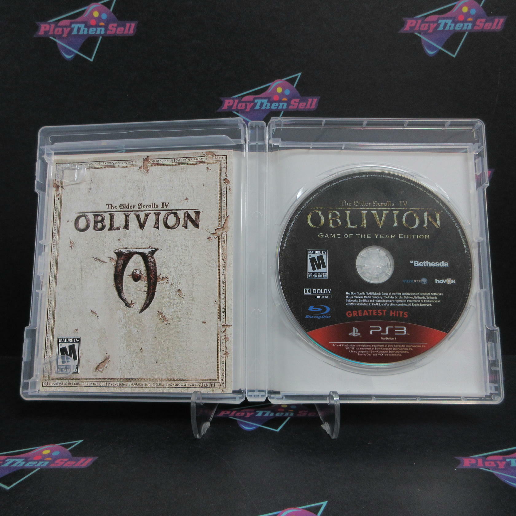 Elder Scrolls IV Oblivion GOTY GameStop PS3 PlayStation 3 GH + Maps - Excellent