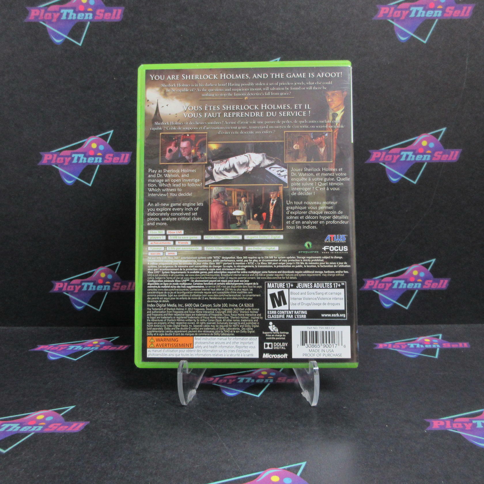 The Testament of Sherlock Holmes Xbox 360 Complete - Excellent