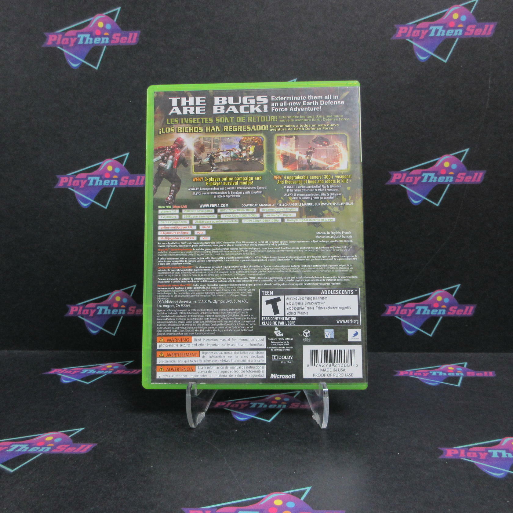 Earth Defense Force Insect Armageddon Xbox 360 DD/NM - Very Good