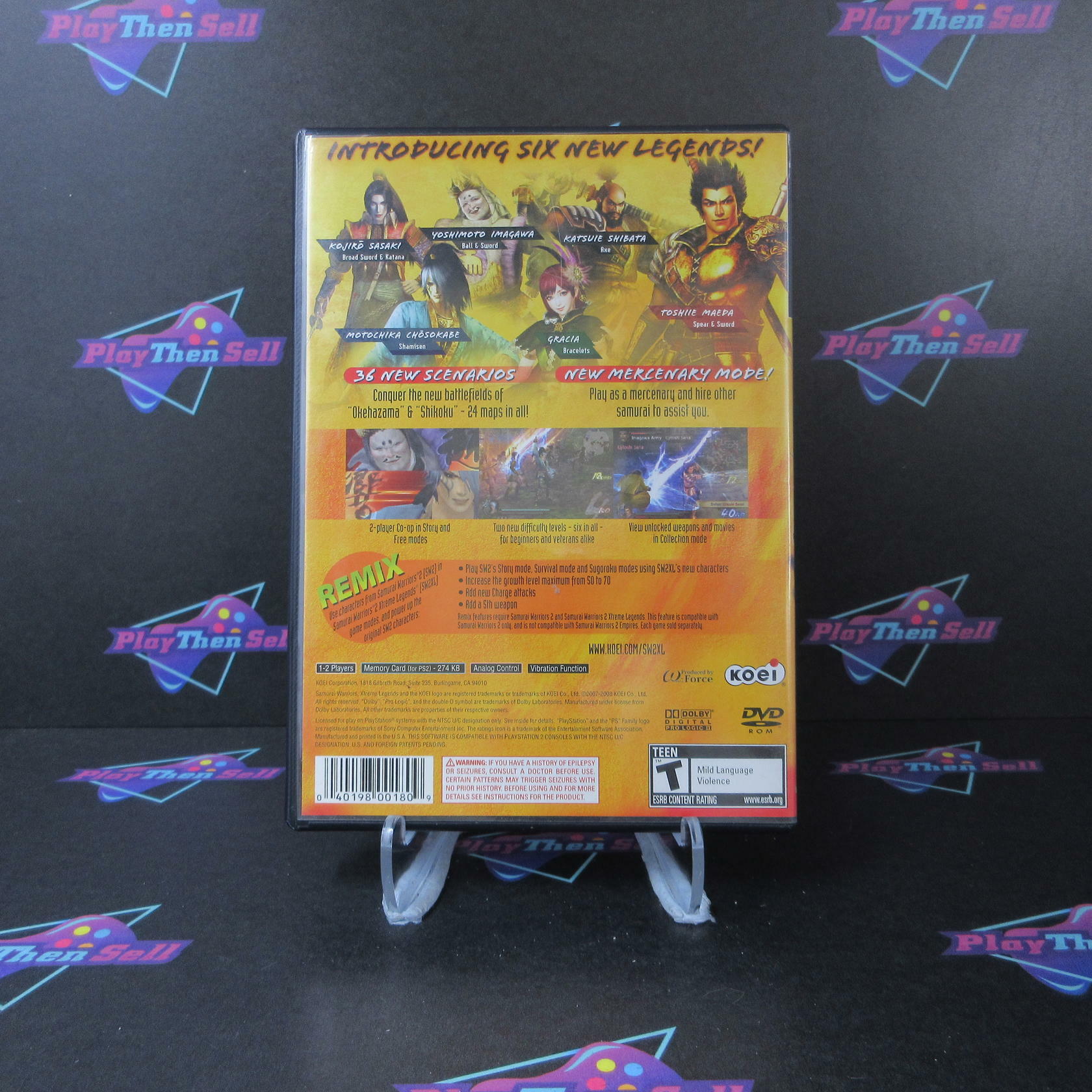 Samurai Warriors 2 Xtreme Legends PS2 PlayStation 2 AD Complete CIB - Very Good