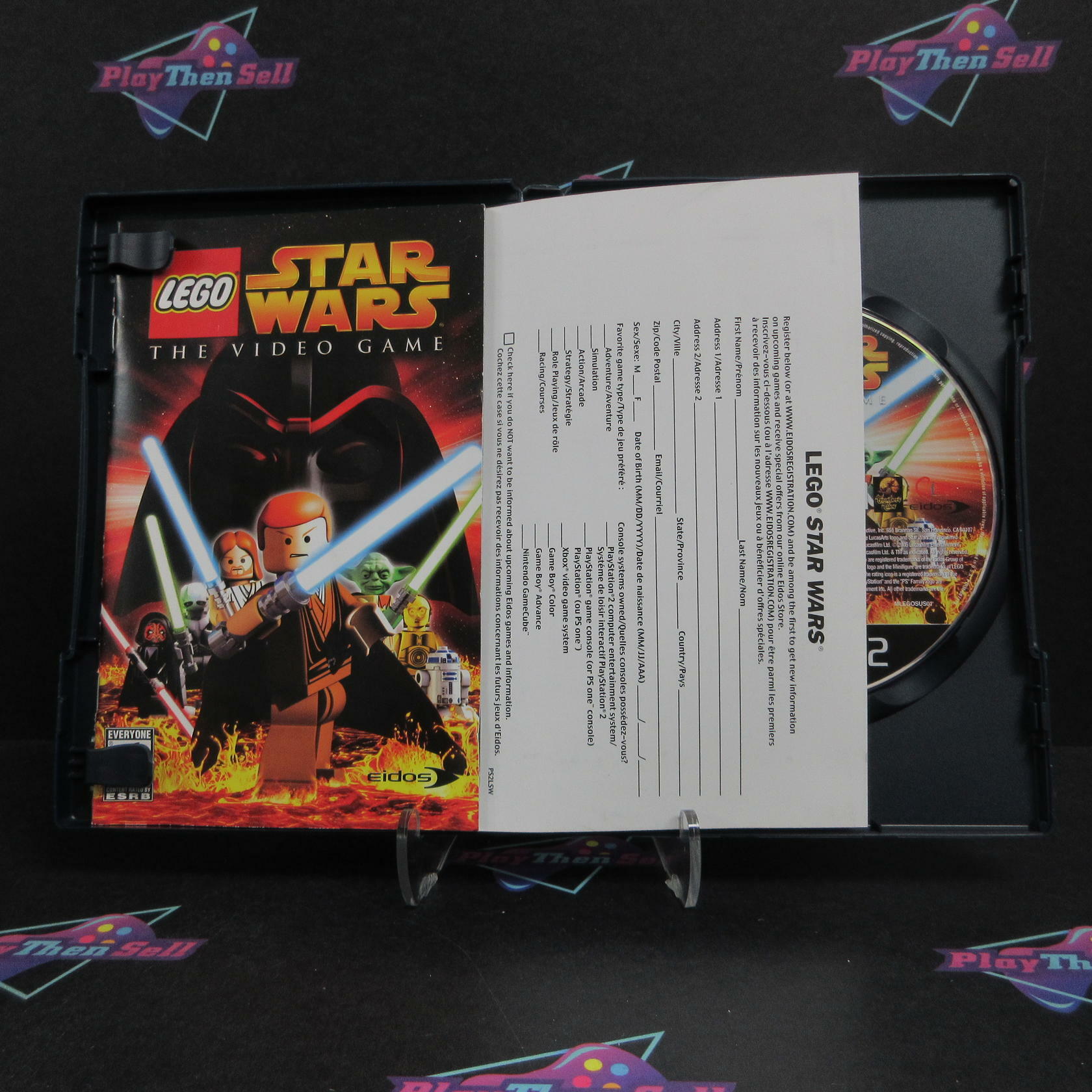 LEGO Star Wars PS2 PlayStation 2 AD + Reg Card Complete CIB - Very Good