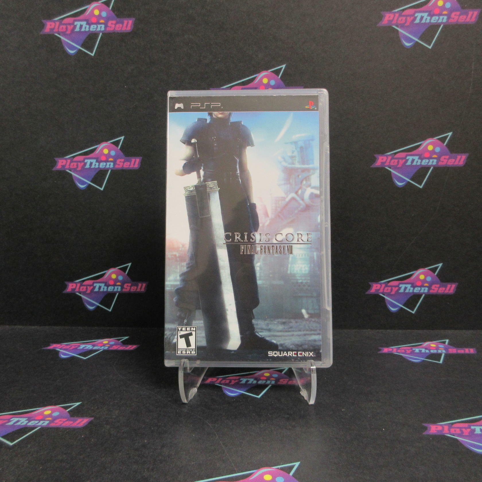 Crisis Core Final Fantasy VII Sony PSP Clear UMD AD + Reg Card Complete CIB - Very Good