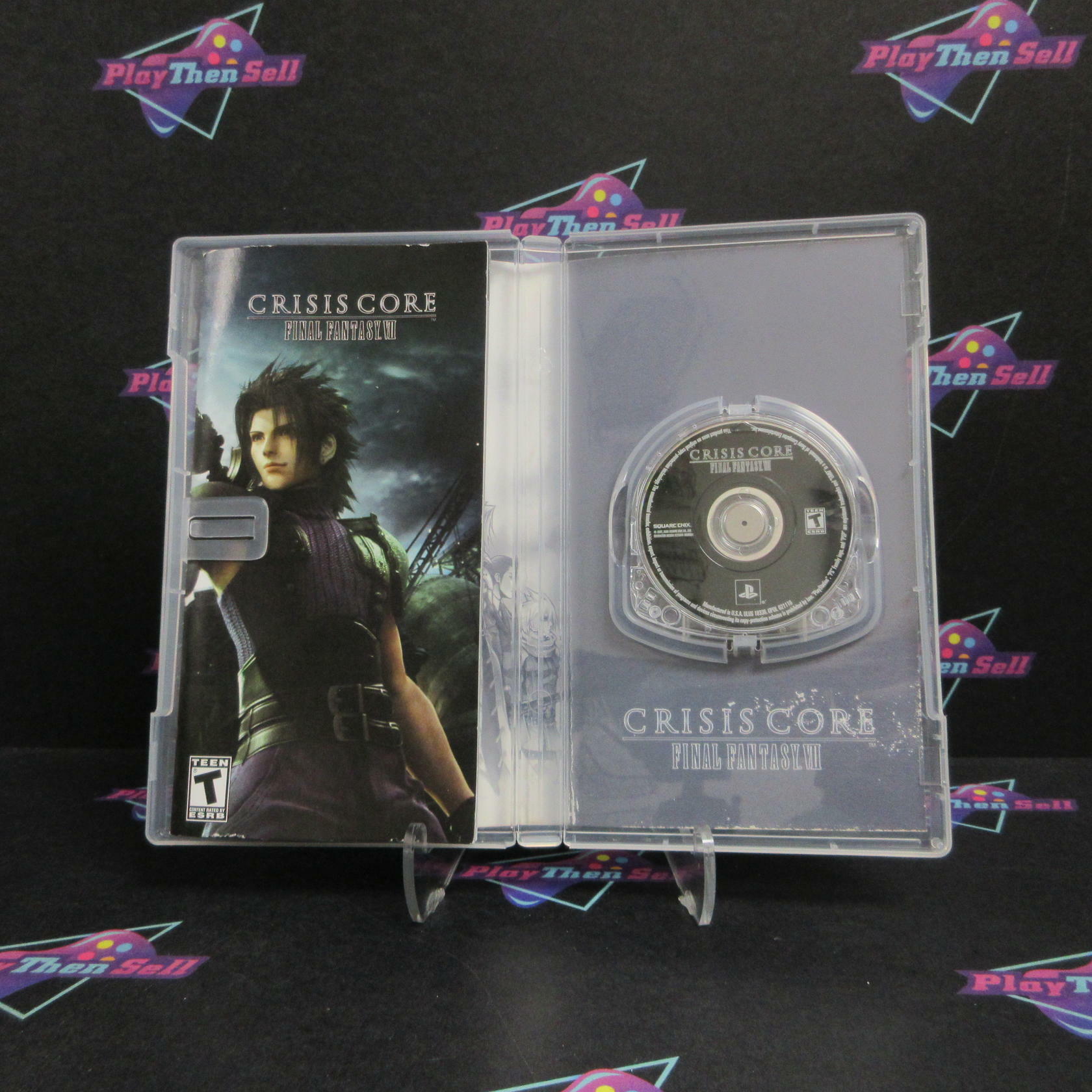 Crisis Core Final Fantasy VII Sony PSP Clear UMD AD + Reg Card Complete CIB - Very Good