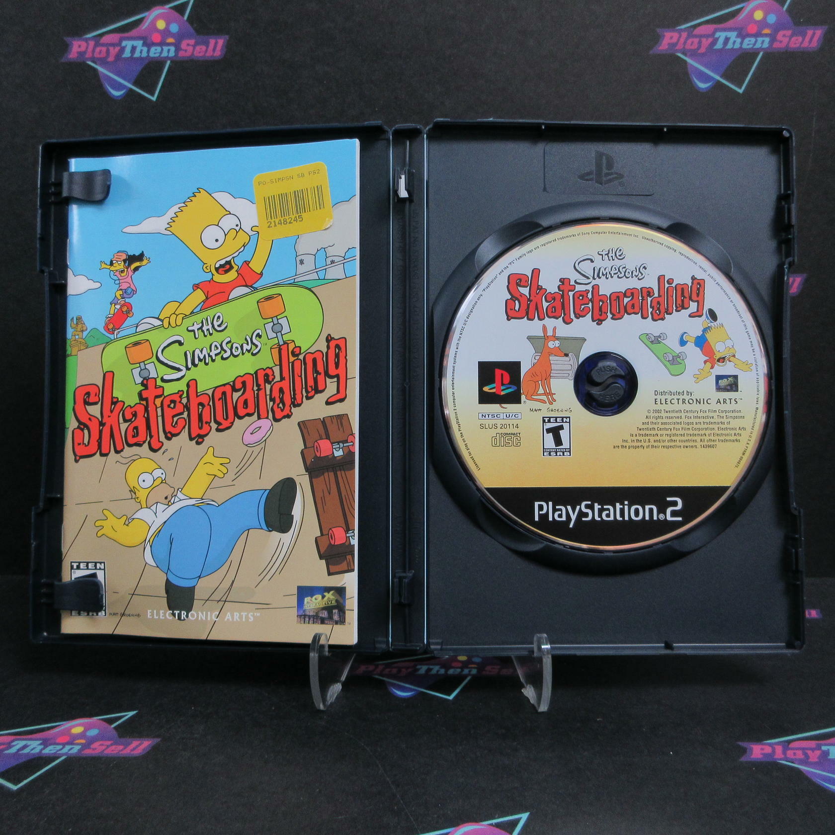 The Simpson's Skateboarding PS2 PlayStation 2 MD Complete CIB - Very Good
