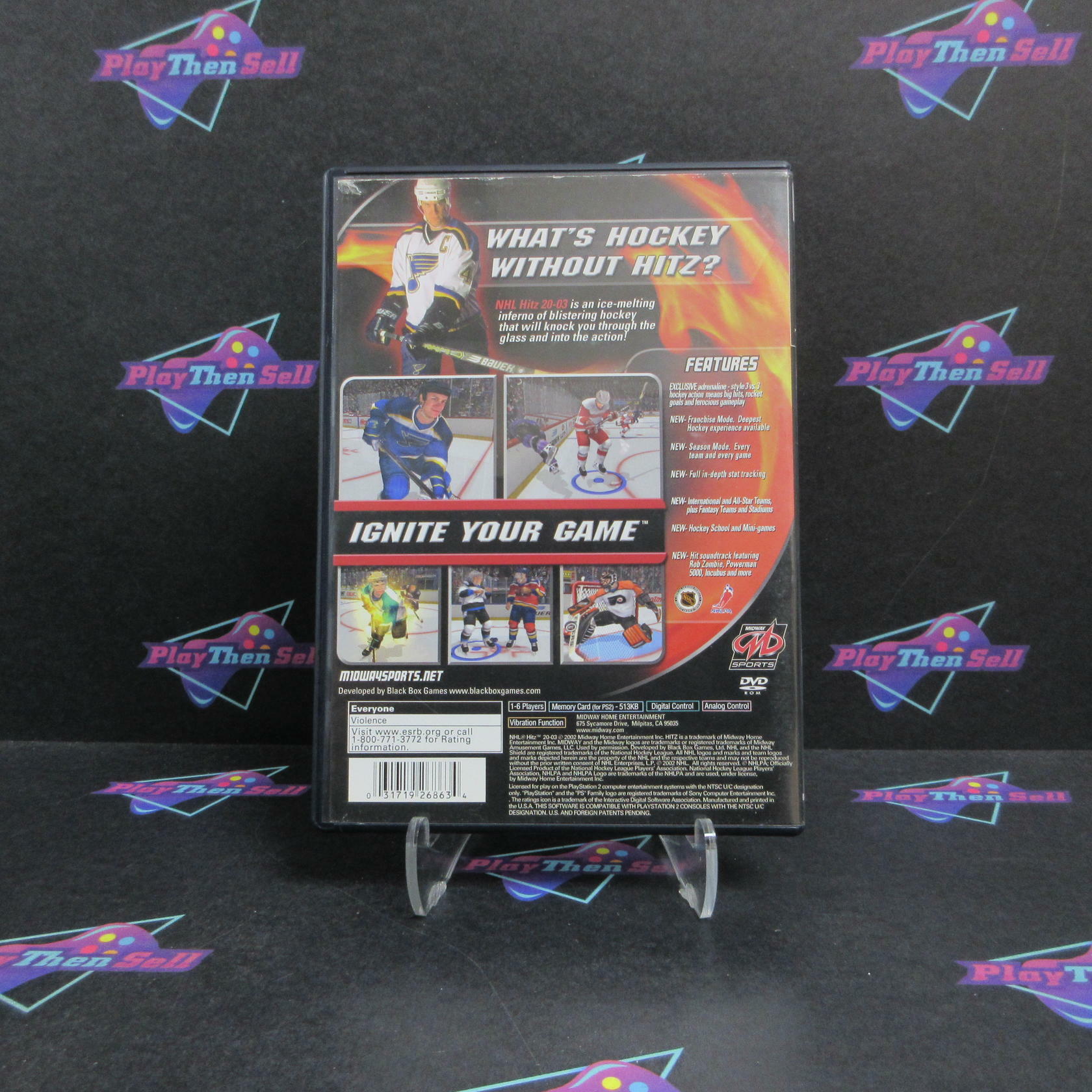 NHL Hitz 2003 PS2 PlayStation 2 AD/DD + Reg Card Complete CIB - Very Good