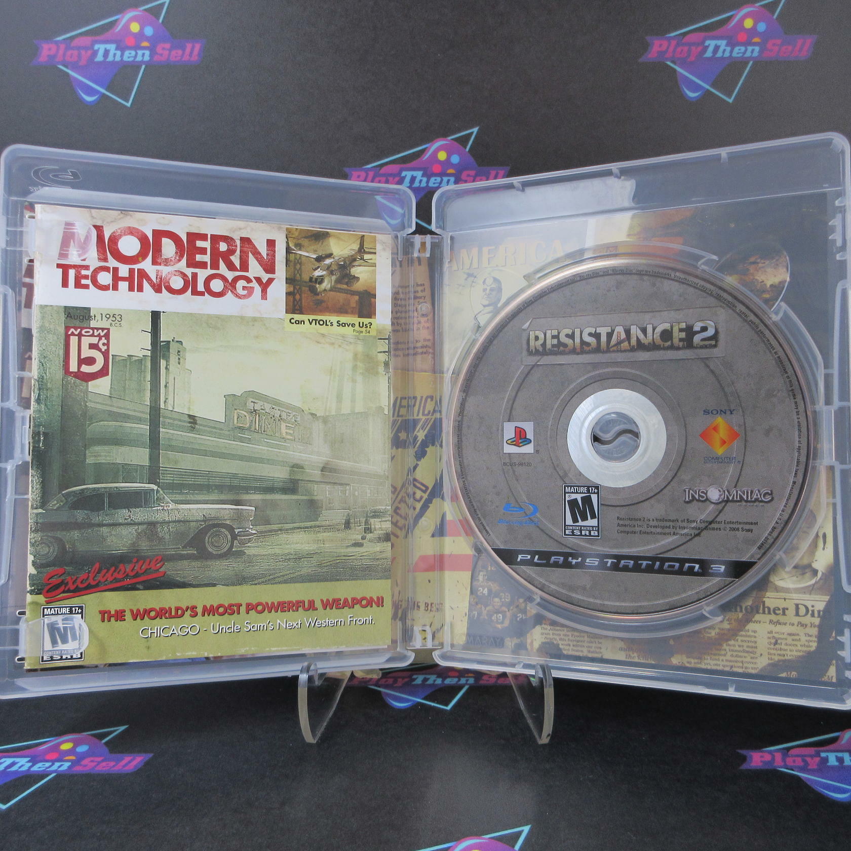 Resistance 2 PS3 PlayStation 3 DD + Reg Card Complete CIB - Very Good