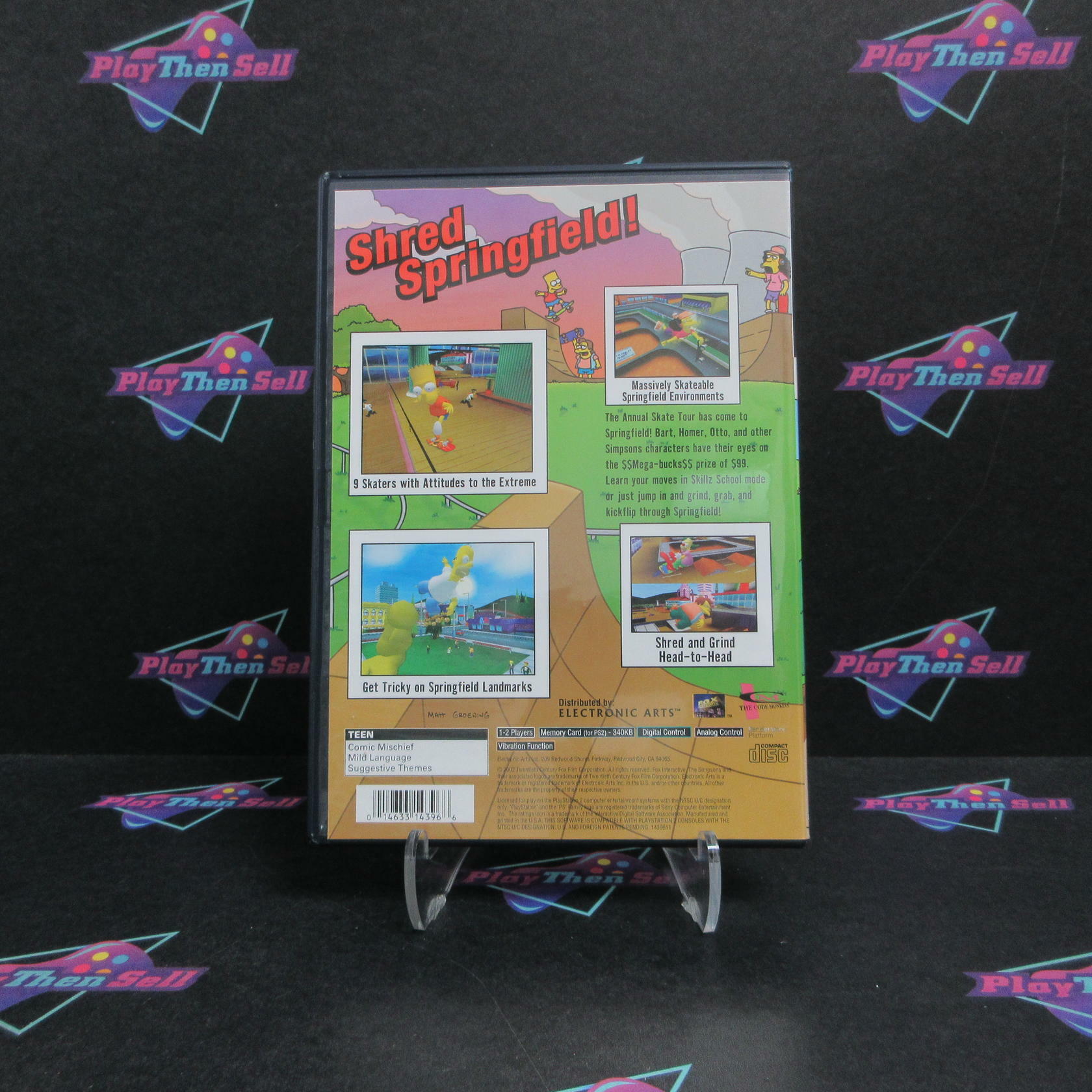The Simpson's Skateboarding PS2 PlayStation 2 MD Complete CIB - Very Good