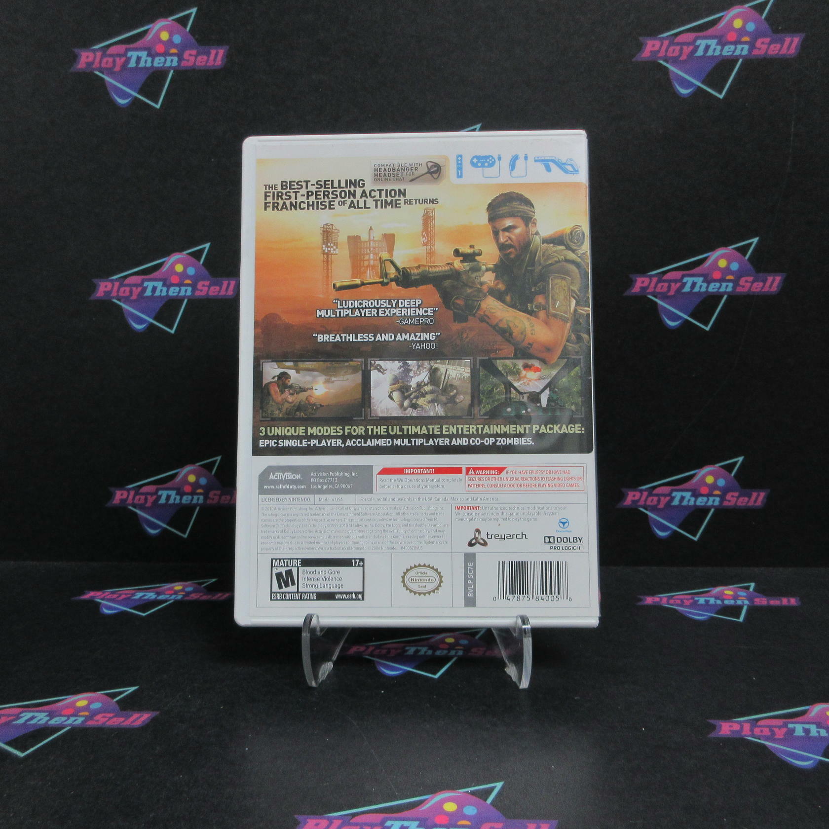 Call of Duty Black Ops Nintendo Wii AD Complete CIB - Very Good