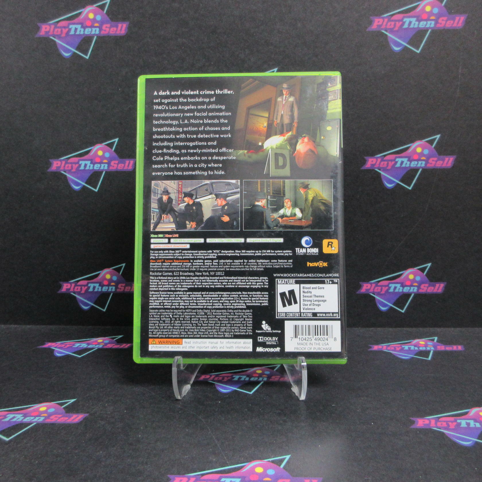 L.A. Noire Xbox 360 DD Complete CIB - Very Good