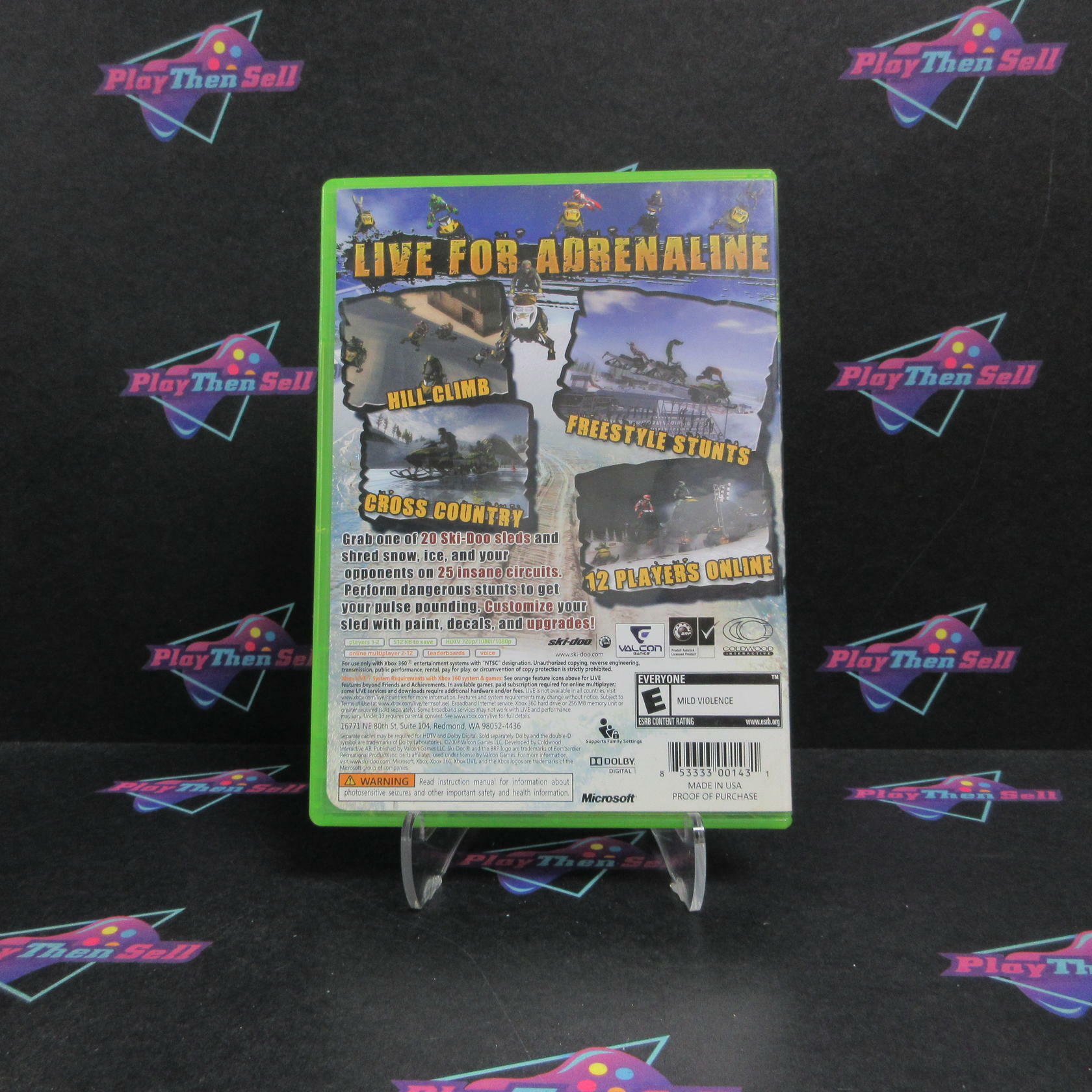 Ski Doo Snowmobile Challenge Xbox 360 MD Complete CIB - Very Good