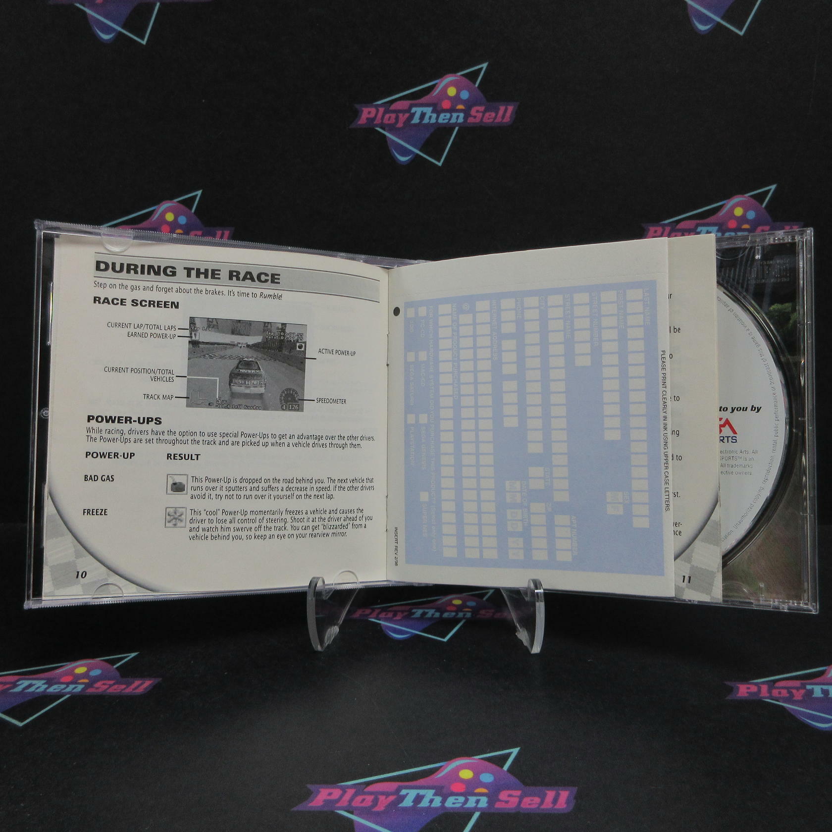 NASCAR Rumble PS1 PlayStation 1 + Reg Card Complete - Excellent