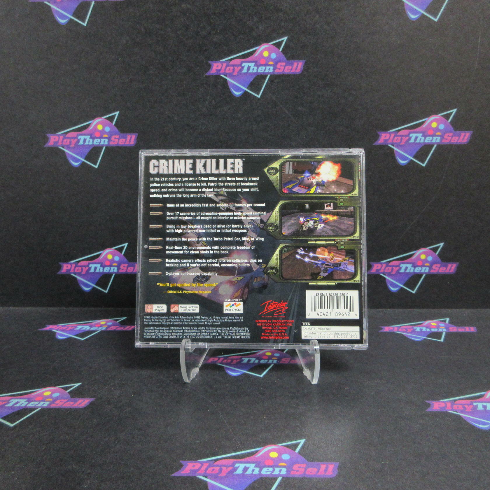Crime Killer PS1 PlayStation 1 + Reg Card Complete - Excellent