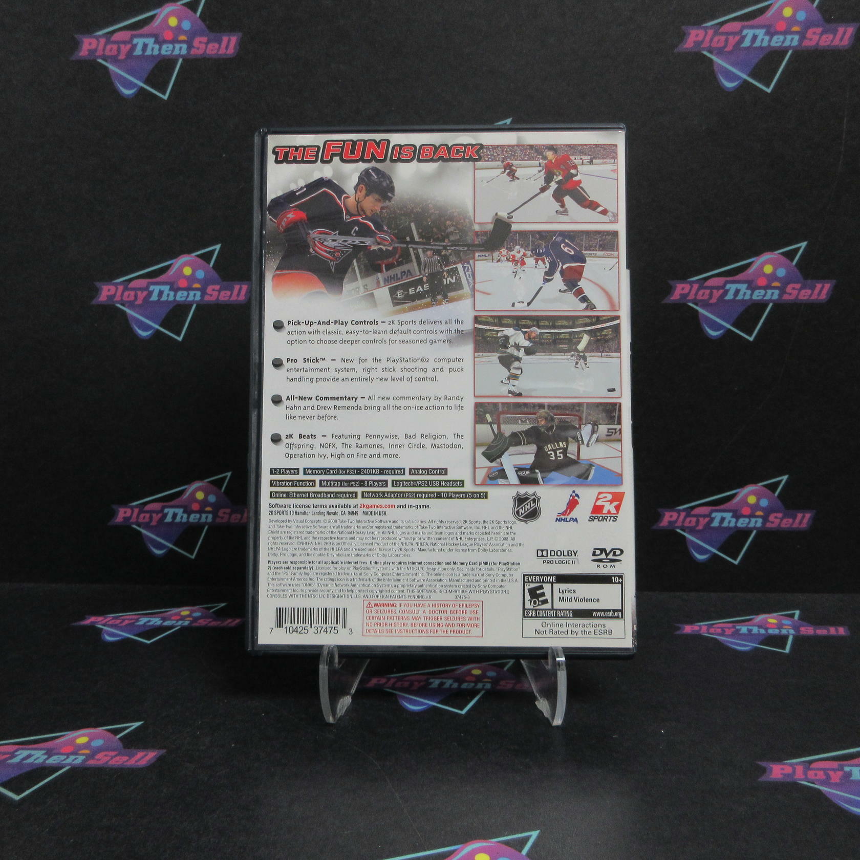 NHL 2K9 PS2 PlayStation 2 Complete - Excellent