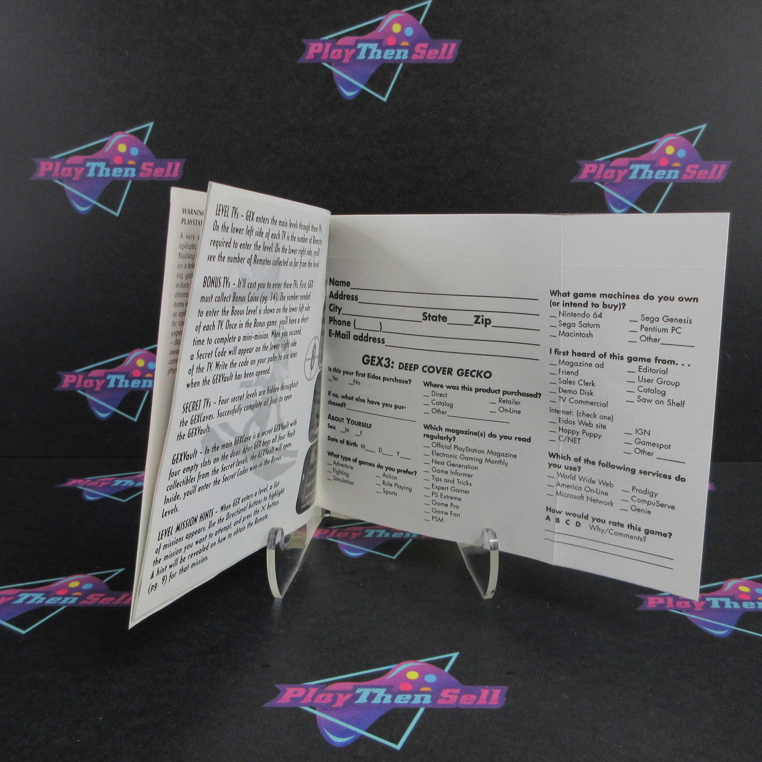 Gex 3 Deep Cover Gecko PS1 PlayStation 1 + Reg Card Complete - Excellent