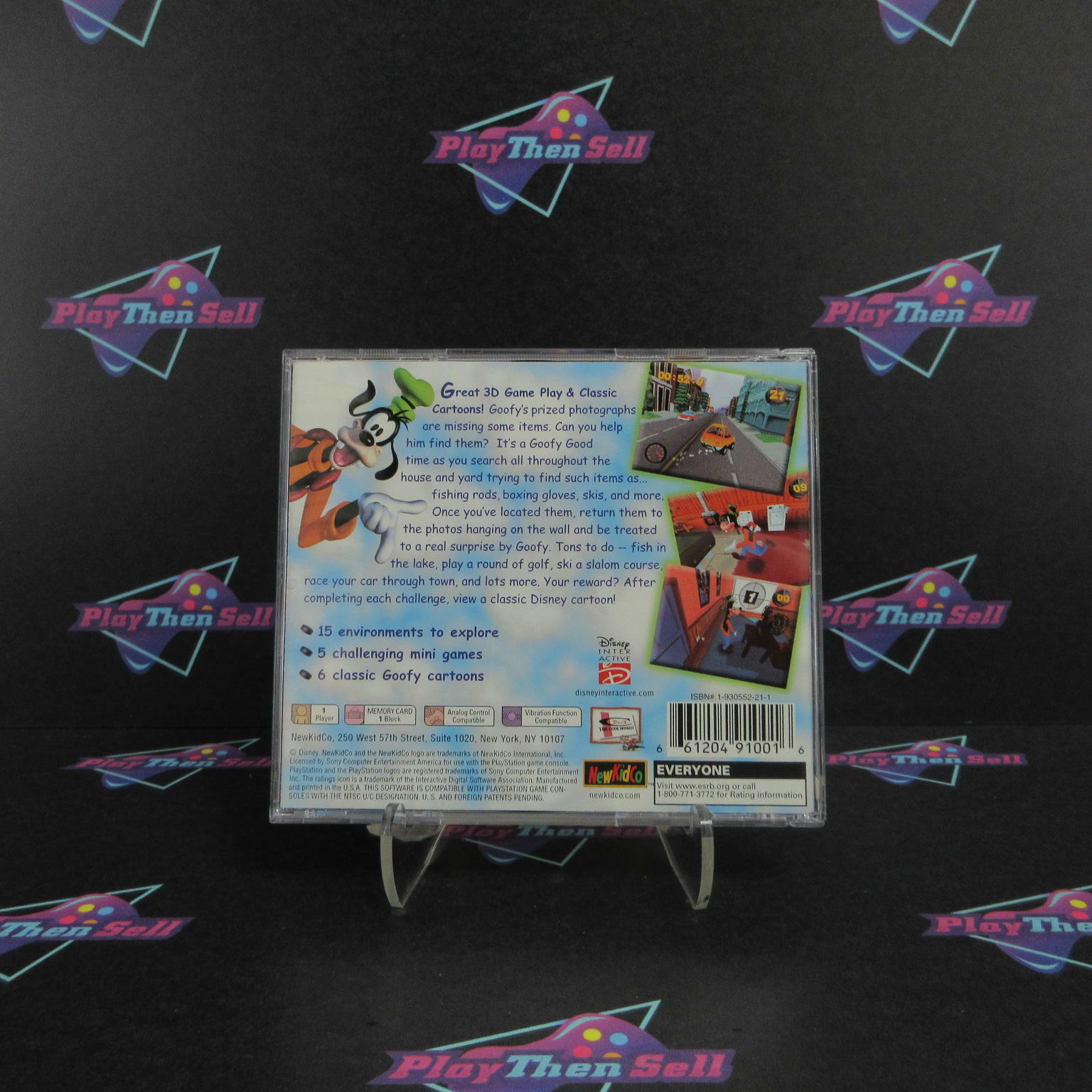 Disney's Goofy's Fun House PS1 PlayStation 1 + Reg Card - Like New