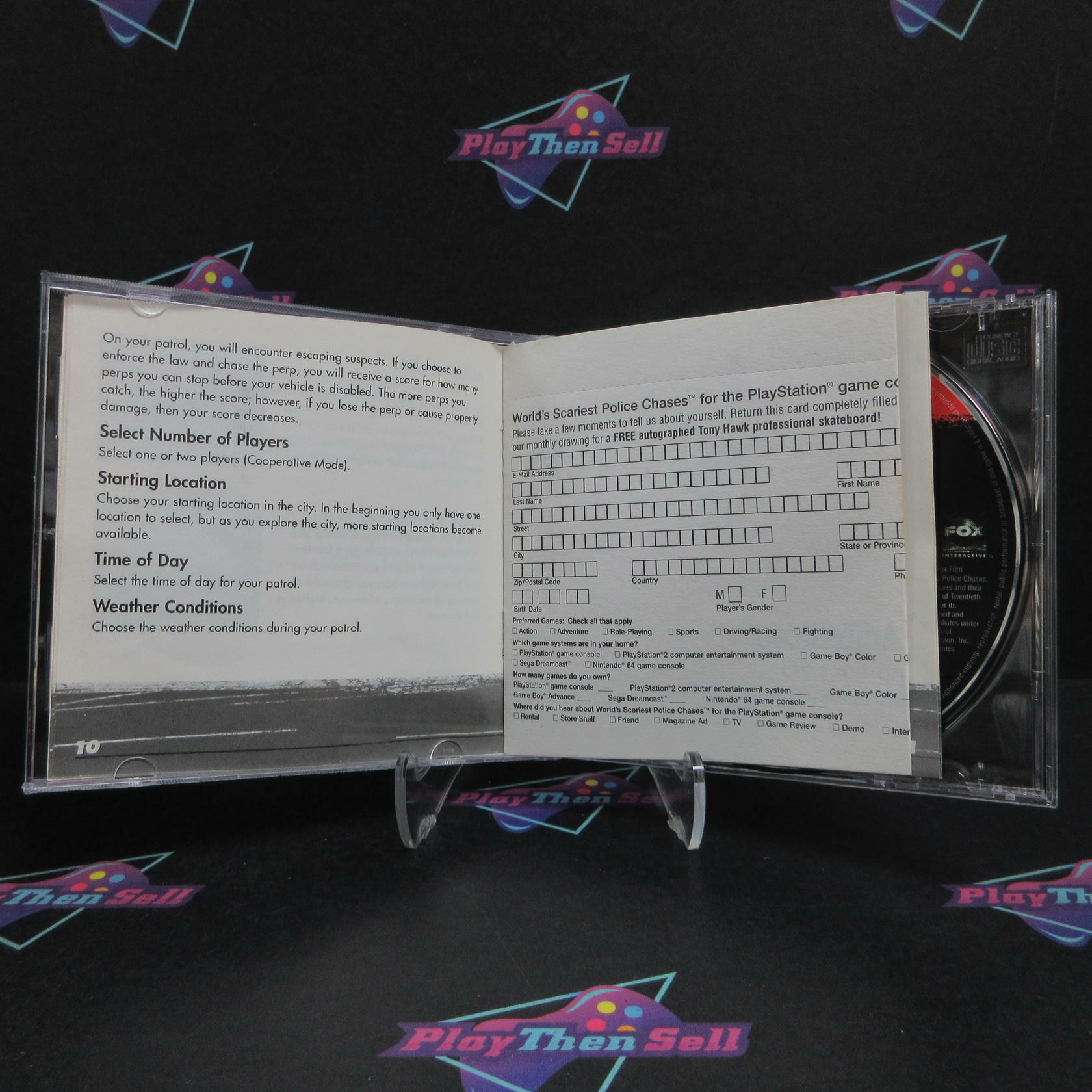 World's Scariest Police Chases PS1 PlayStation 1 + Reg Card Complete - Excellent