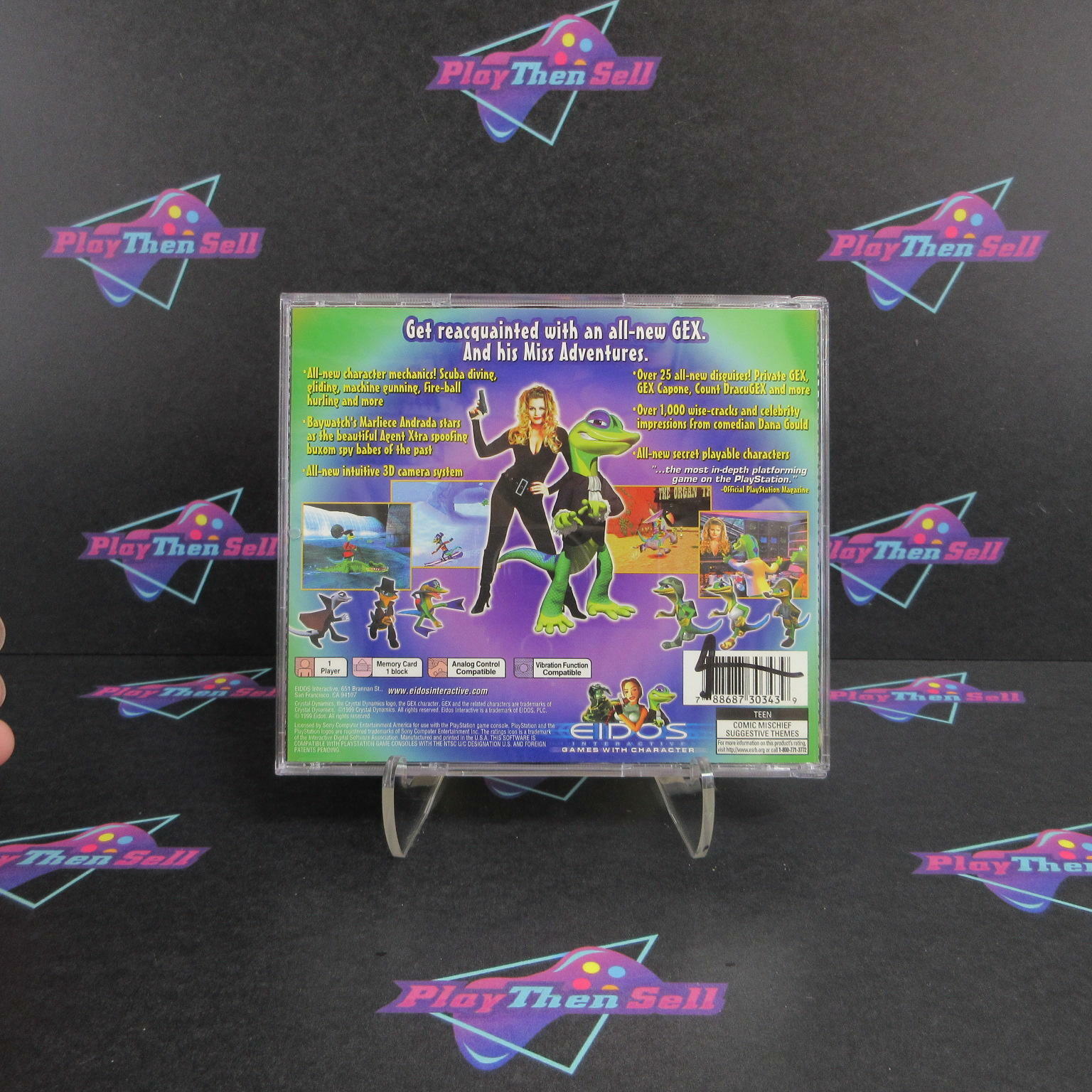 Gex 3 Deep Cover Gecko PS1 PlayStation 1 + Reg Card Complete - Excellent