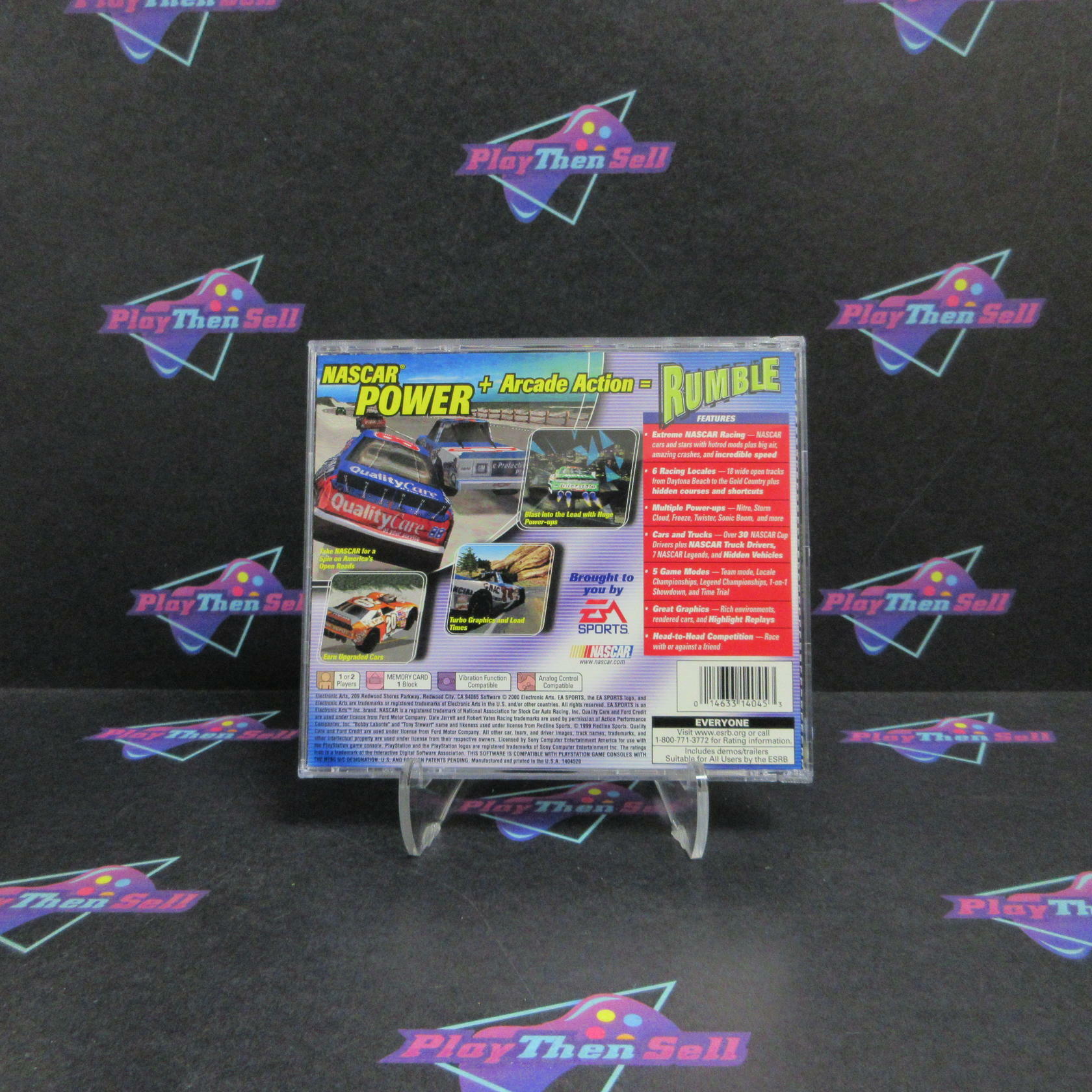 NASCAR Rumble PS1 PlayStation 1 + Reg Card Complete - Excellent