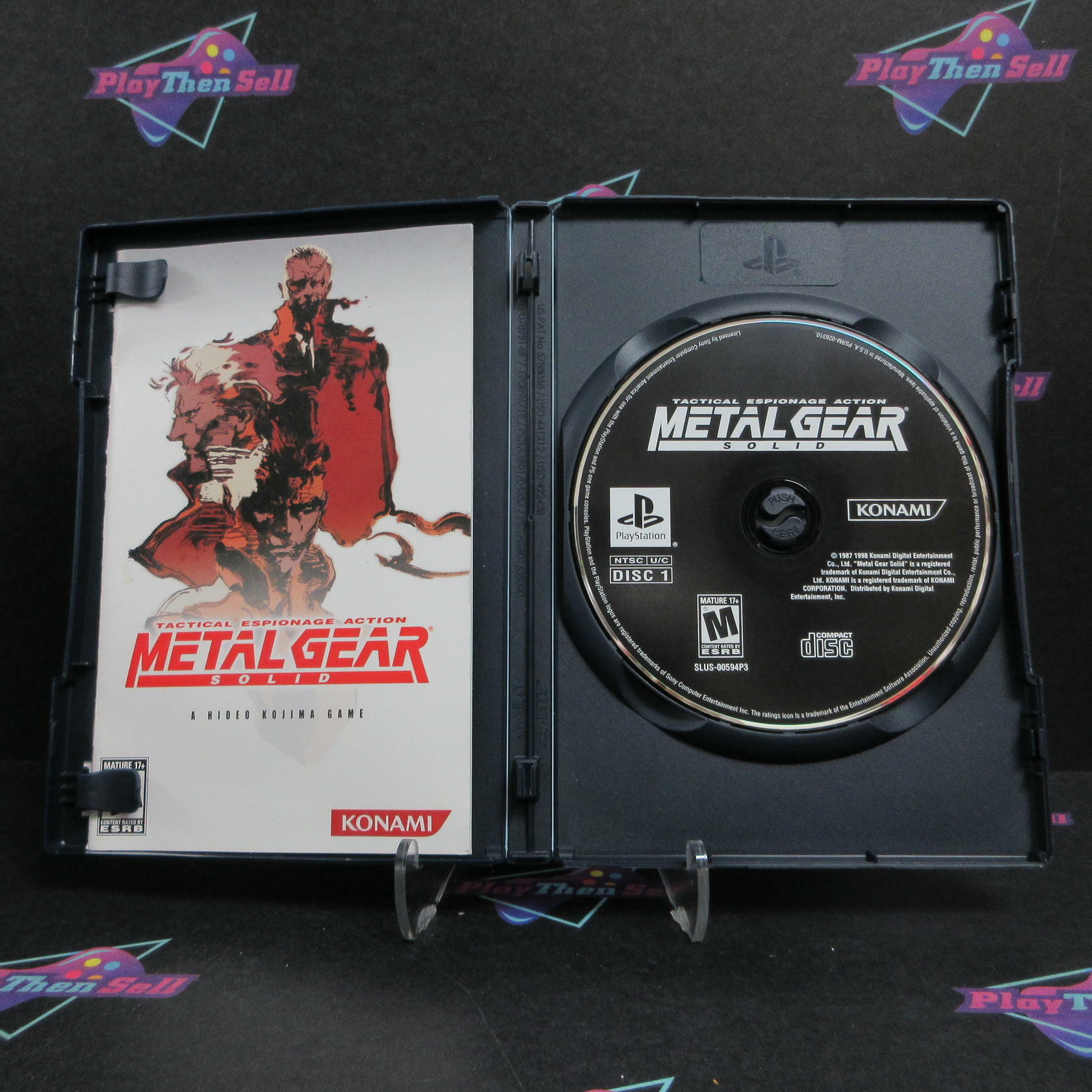 Metal Gear Solid PS1 PlayStation 1 Long Box Essential Complete - Excellent