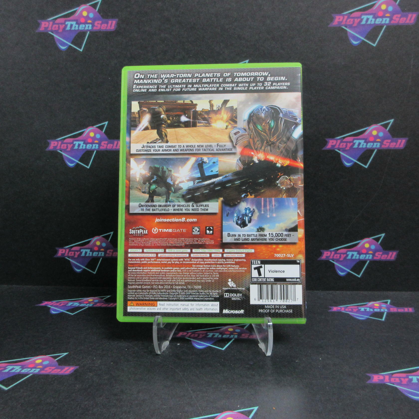 Section 8 Xbox 360 Complete - Excellent