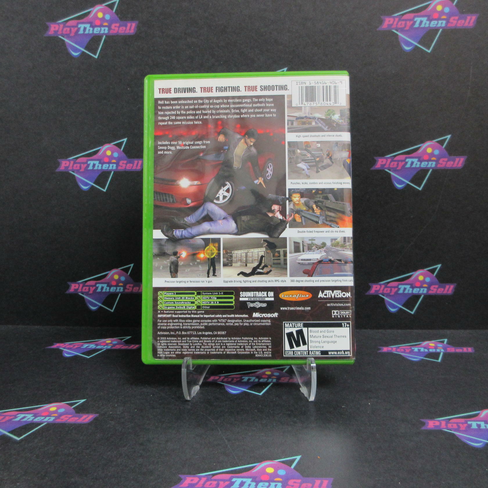 True Crime Streets of LA Xbox AD Complete CIB - Very Good