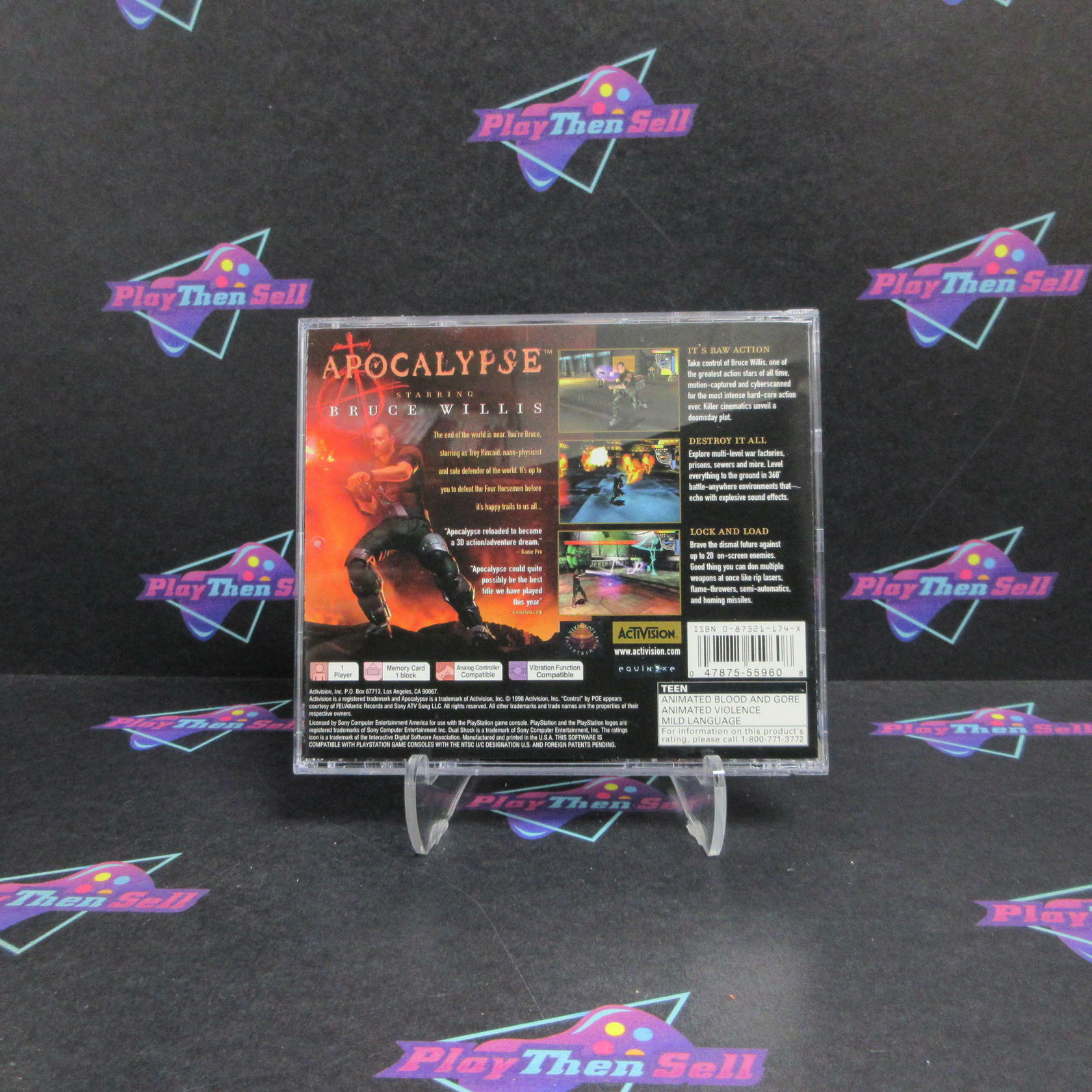 Apocalypse PS1 PlayStation 1 + Reg Card Complete - Excellent