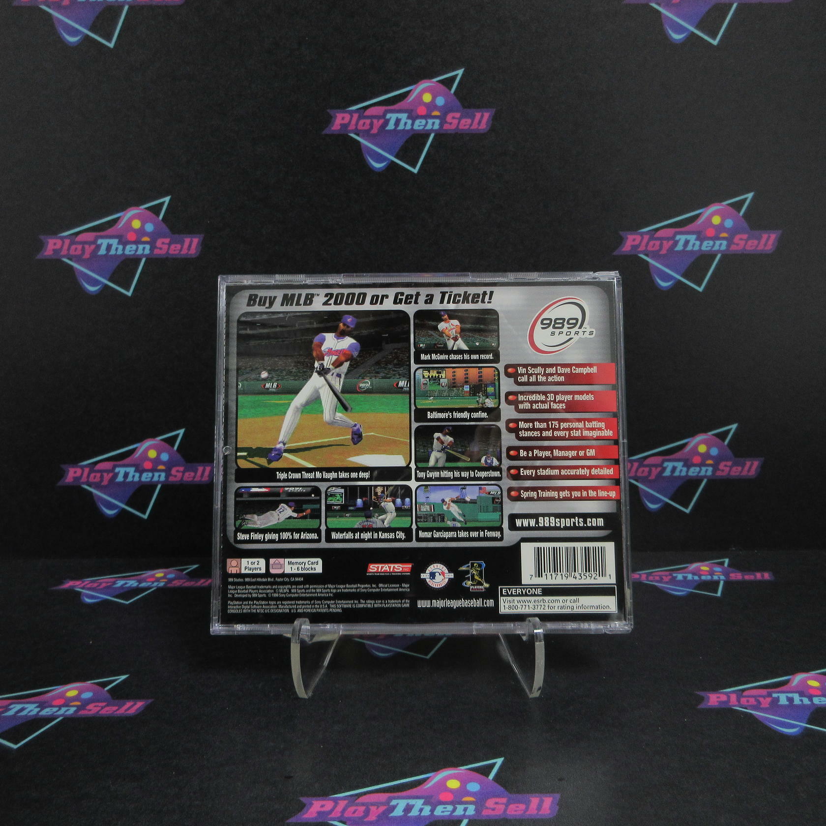 MLB 2000 PS1 PlayStation 1 + Reg Card Complete - Excellent
