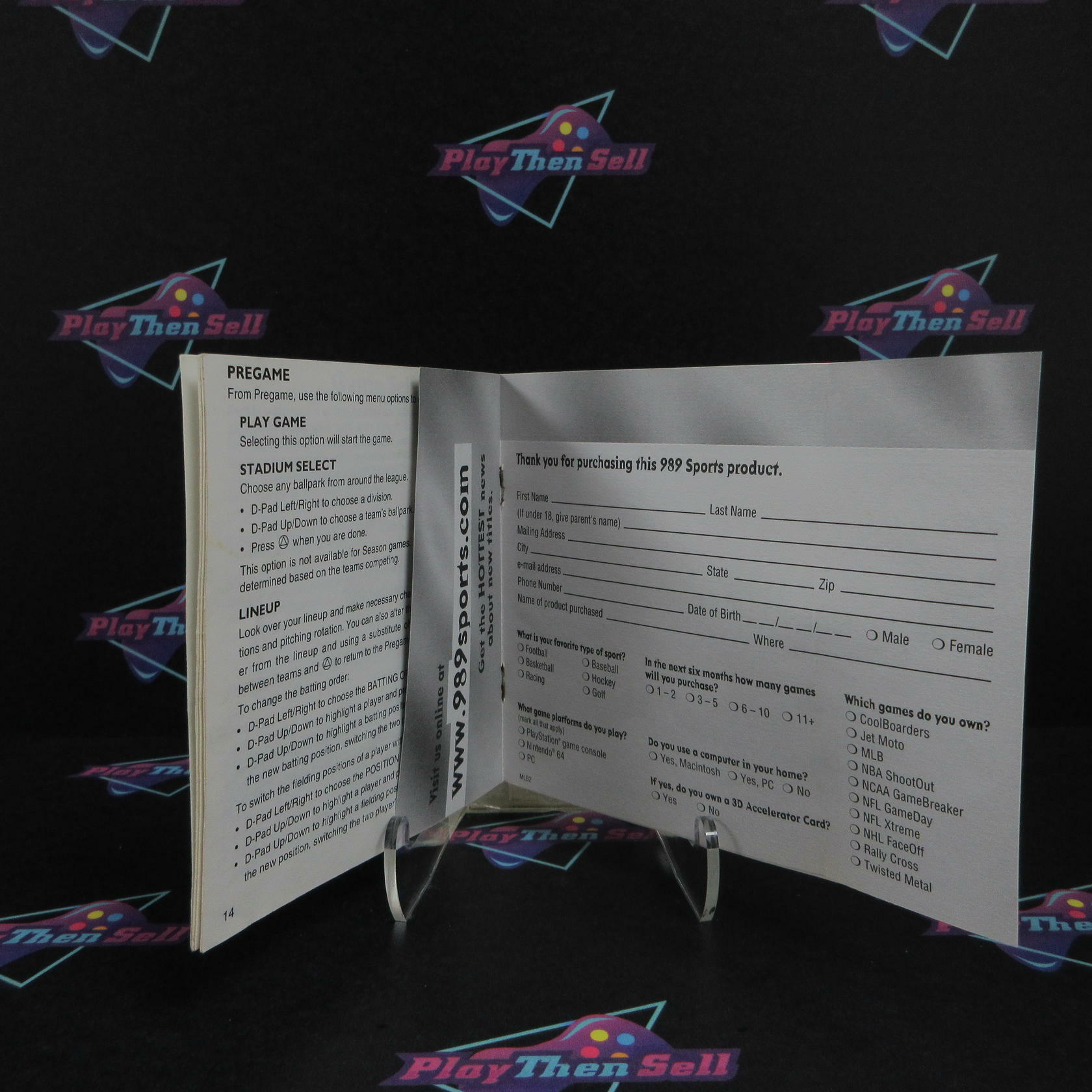 MLB 2000 PS1 PlayStation 1 + Reg Card Complete - Excellent