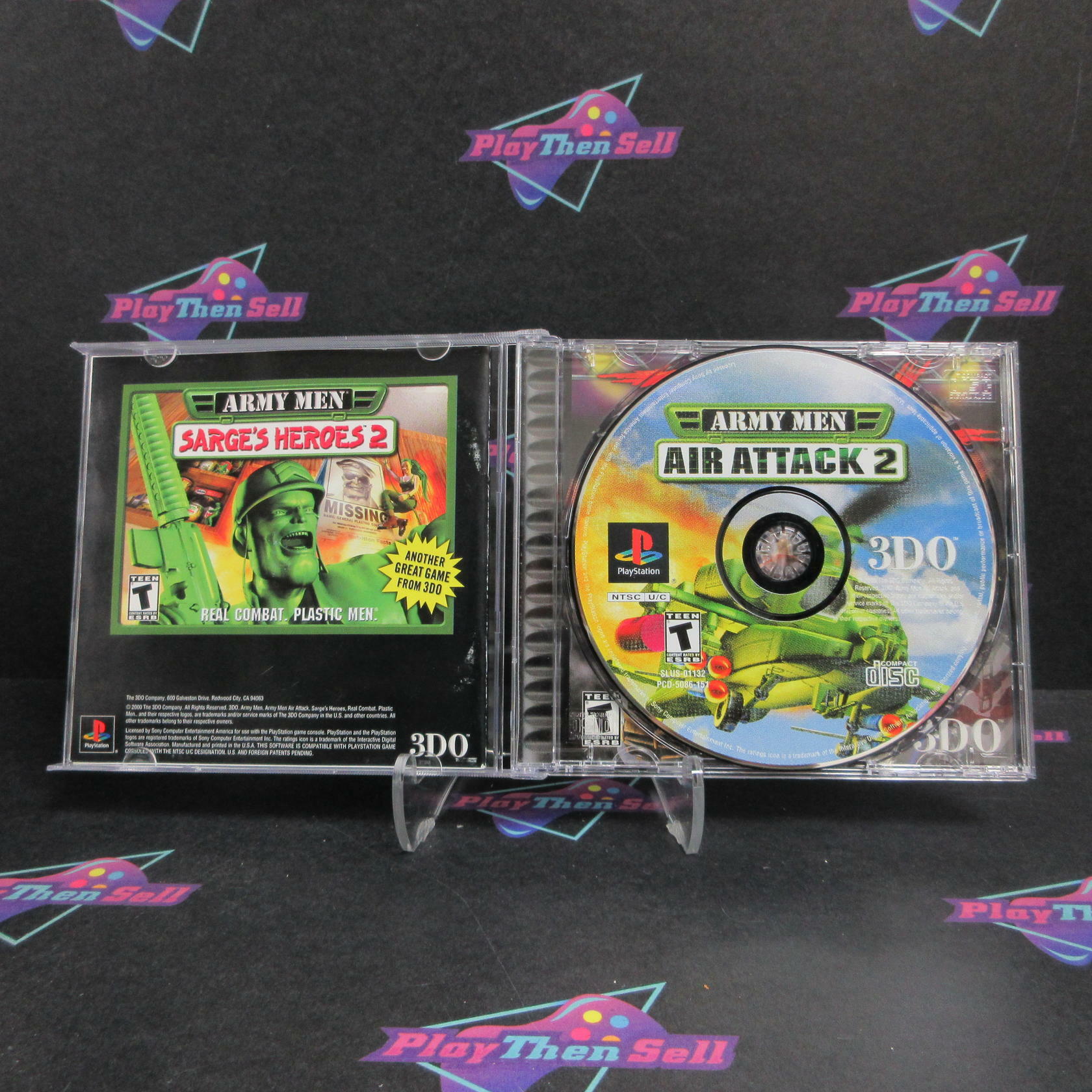 Army Men Air Attack 2 PS1 PlayStation 1 + Reg Card Complete - Excellent