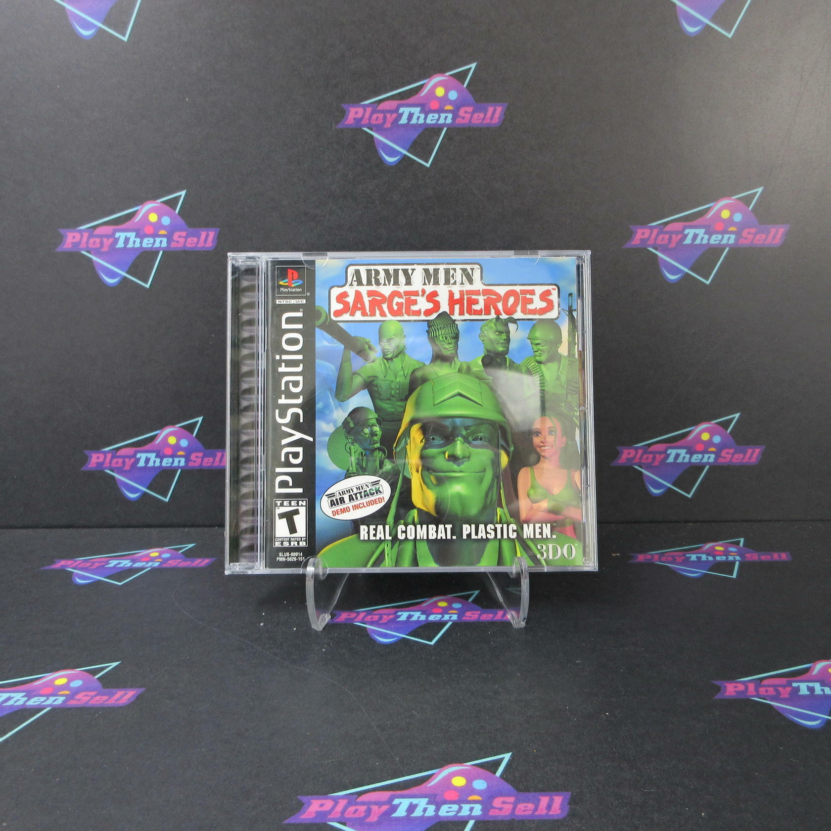 Army Men Sarges Heroes PS1 PlayStation 1 + Reg Card Complete - Excellent