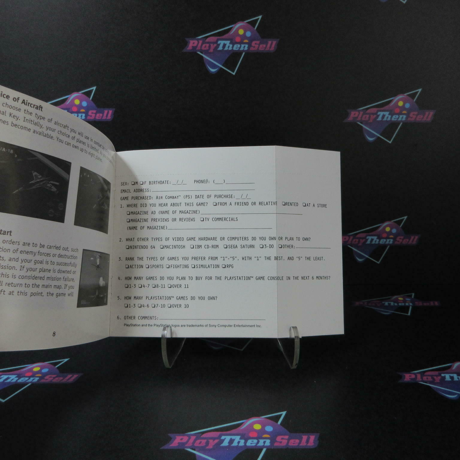 Air Combat PS1 PlayStation 1 GH + Reg Card Complete - Excellent