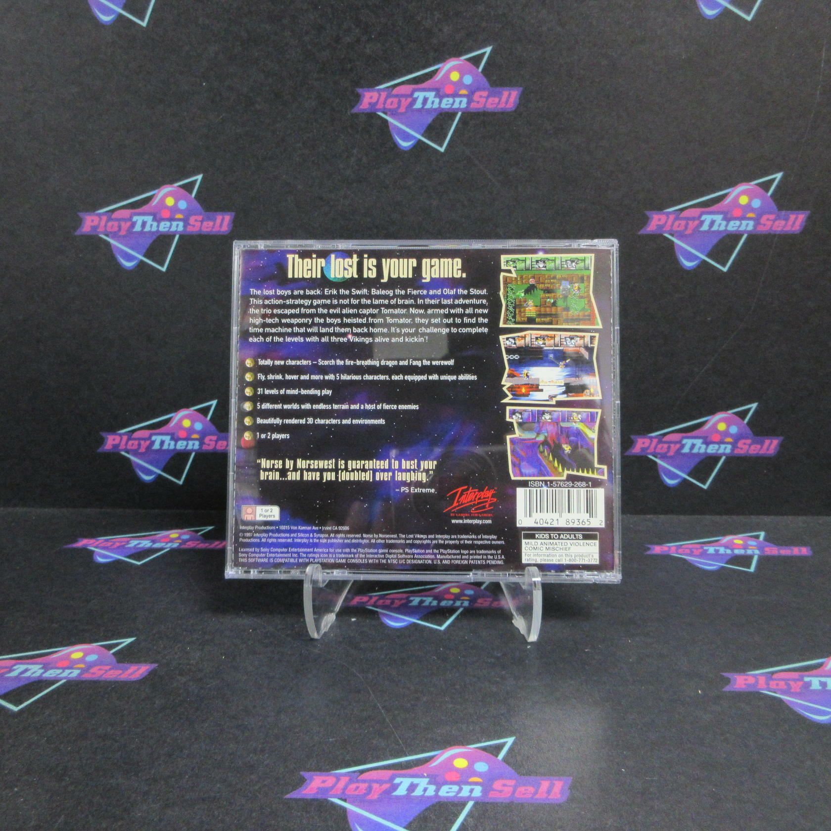 Norse by Norsewest The Return of the Lost Vikings PS1 PlayStation1 MD Complete - Very Good