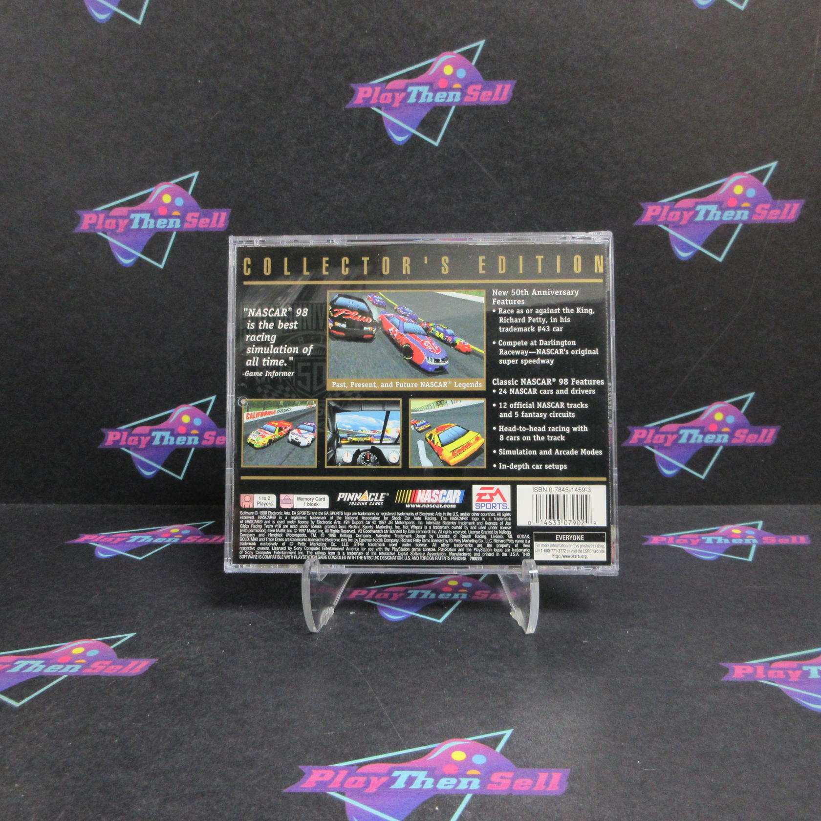 Nascar 98 Collector's Edition PS1 PlayStation 1 MD + Reg Card Complete CIB - Very Good