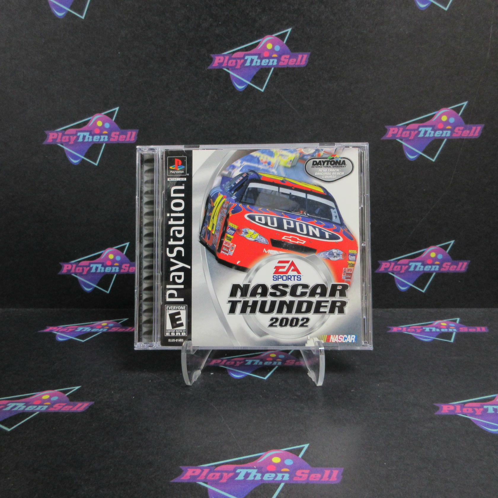 NASCAR Thunder 2002 PS1 PlayStation 1 MD + Reg Card Complete CIB - Very Good