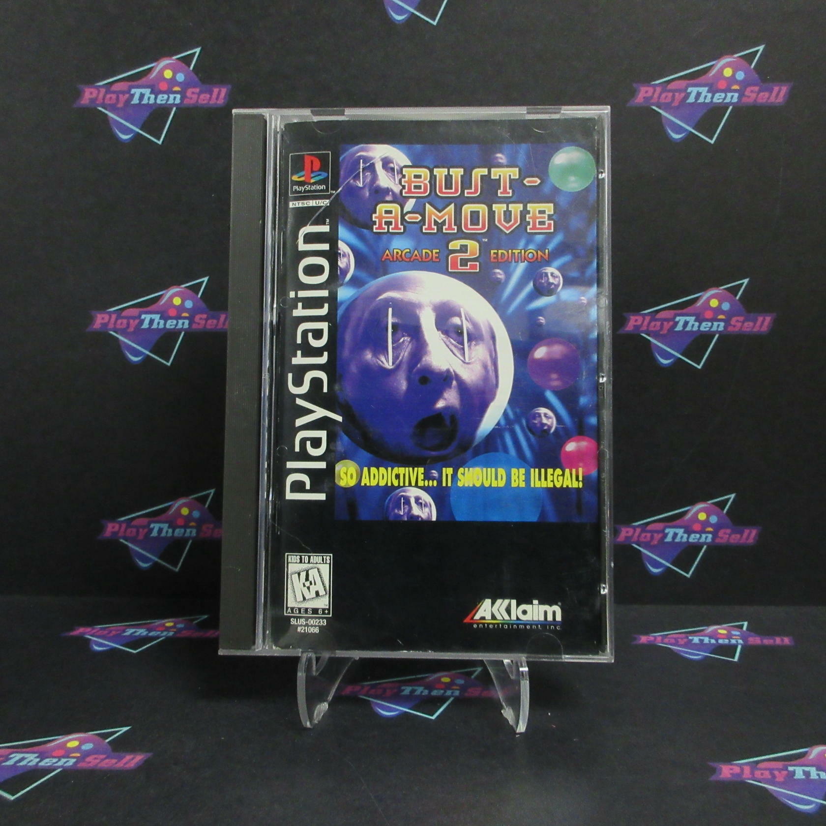 Bust-a-Move 2 Long Box PS1 PlayStation 1 CS + Reg Card Complete CIB - Very Good