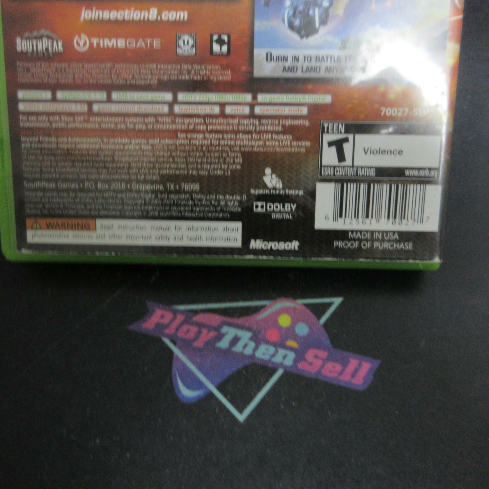 Section 8 Xbox 360 AD/DD/NM - Very Good