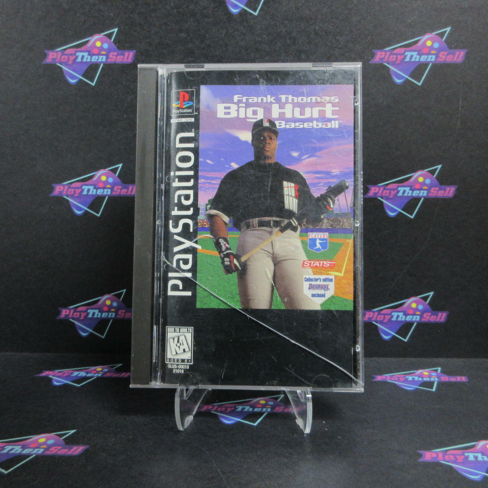 Frank Thomas Big Hurt Baseball Long Box PS1 PlayStation1 CS + Reg Complete CIB - Very Good