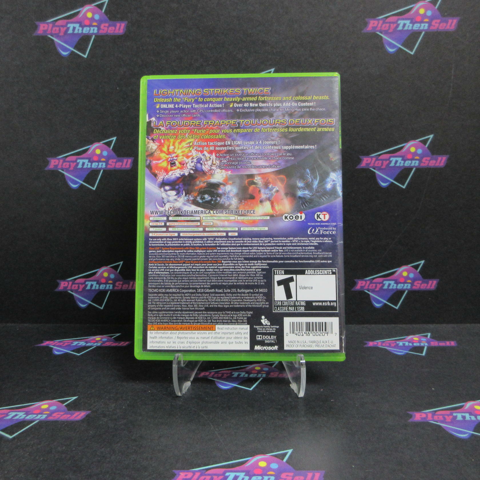 Dynasty Warriors Strikeforce Xbox 360 AD Complete CIB - Very Good
