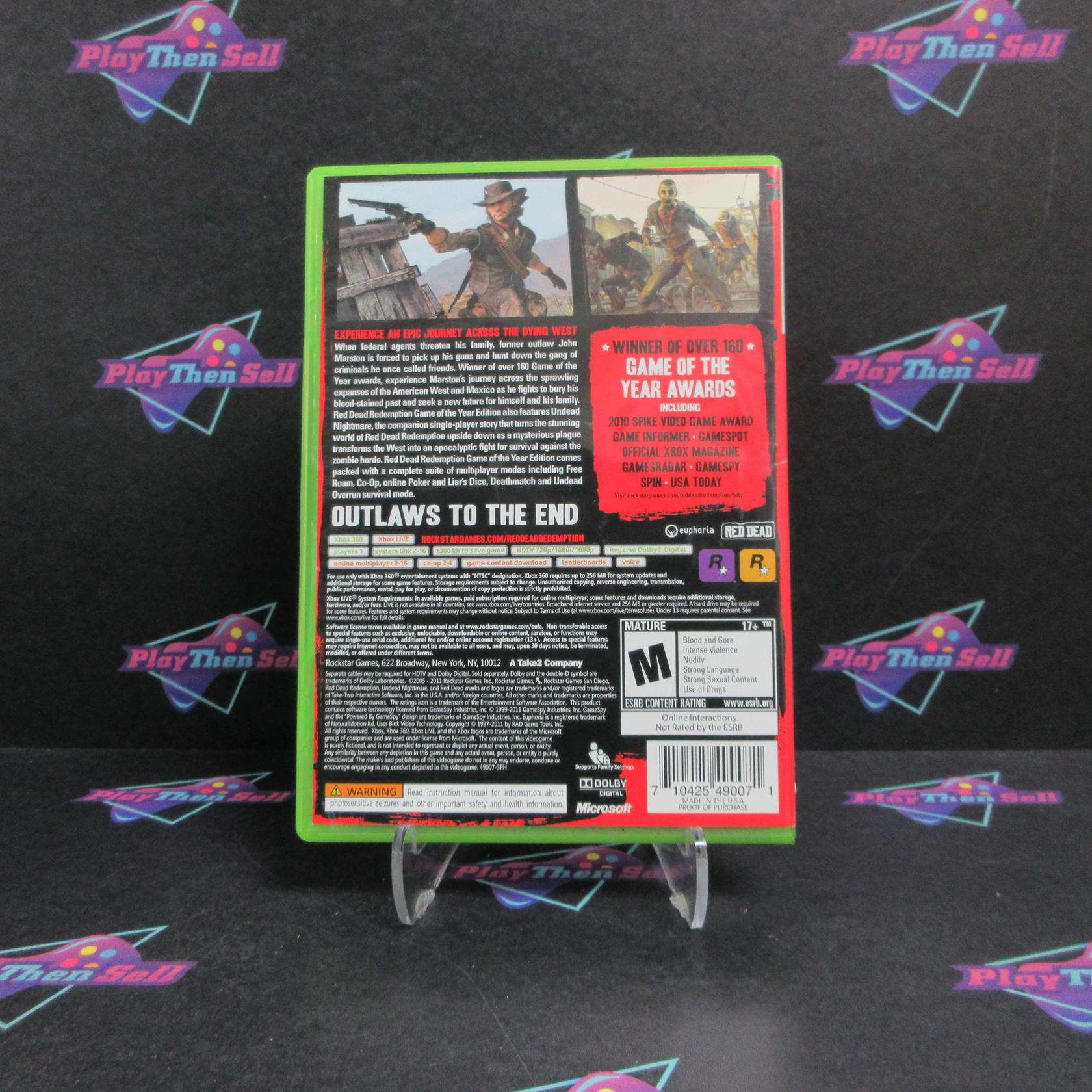 Red Dead Redemption GOTY Xbox 360 + Map - Very Good