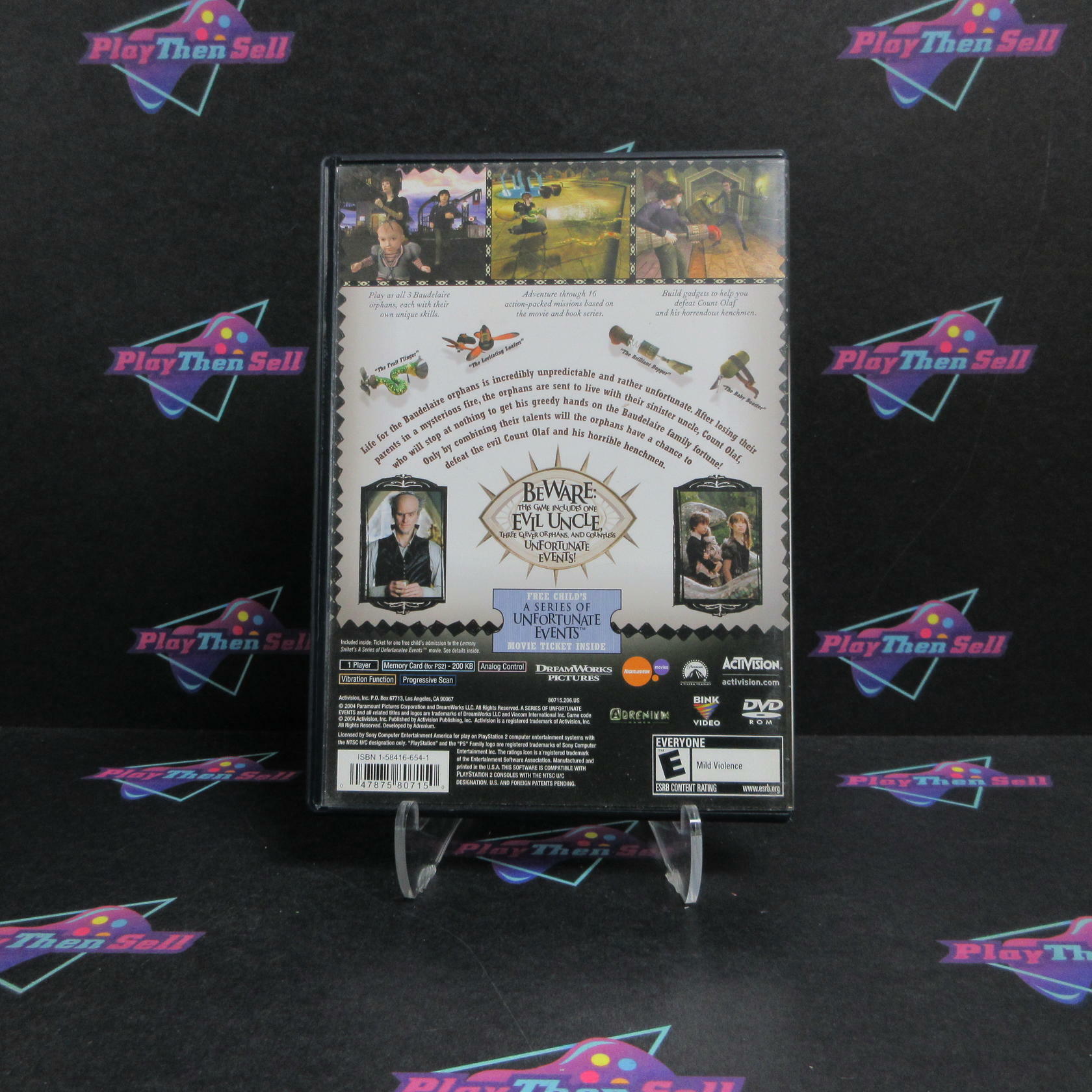 A Series of Unfortunate Events PS2 PlayStation 2 DD Complete CIB - Very Good