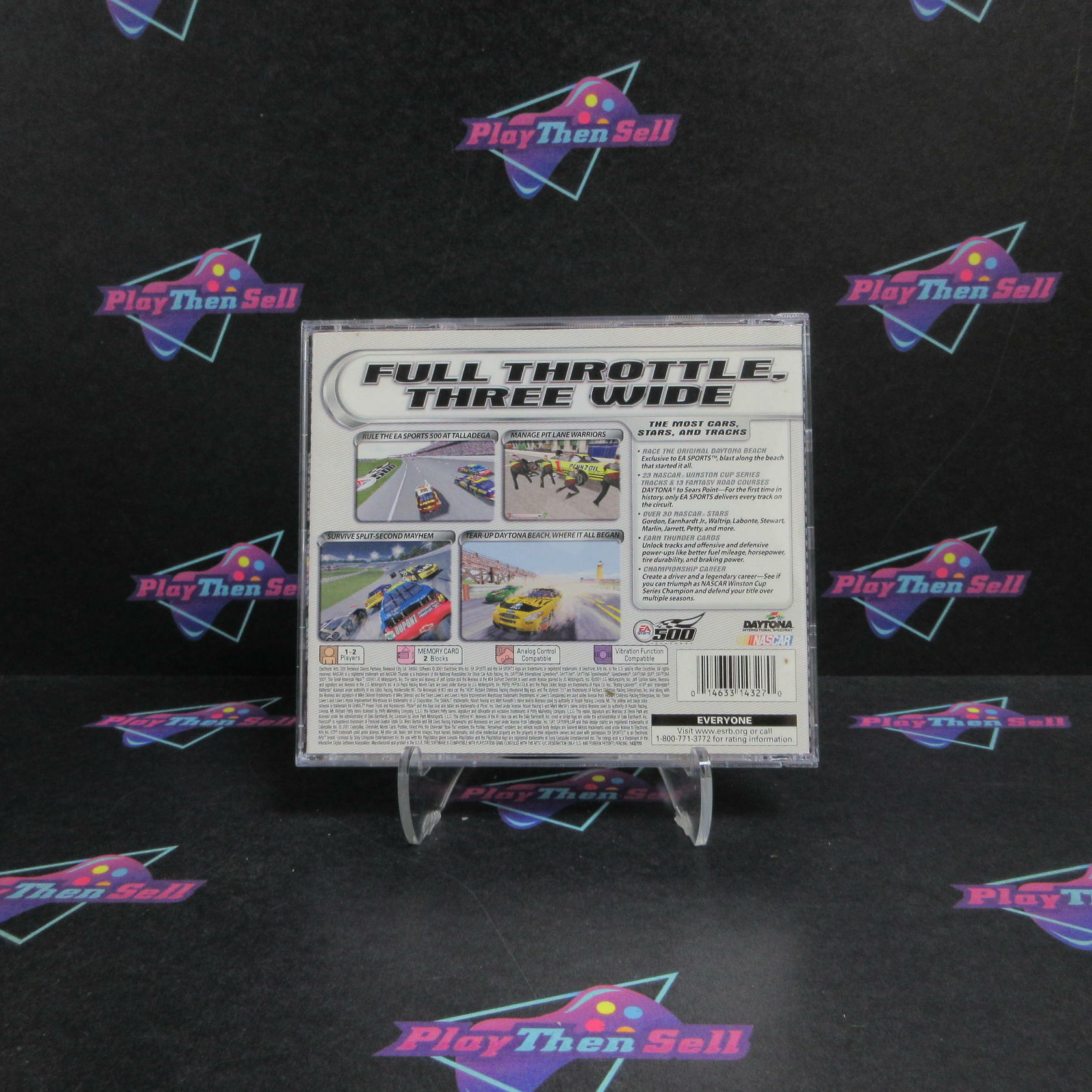 NASCAR Thunder 2002 PS1 PlayStation 1 MD + Reg Card Complete CIB - Very Good