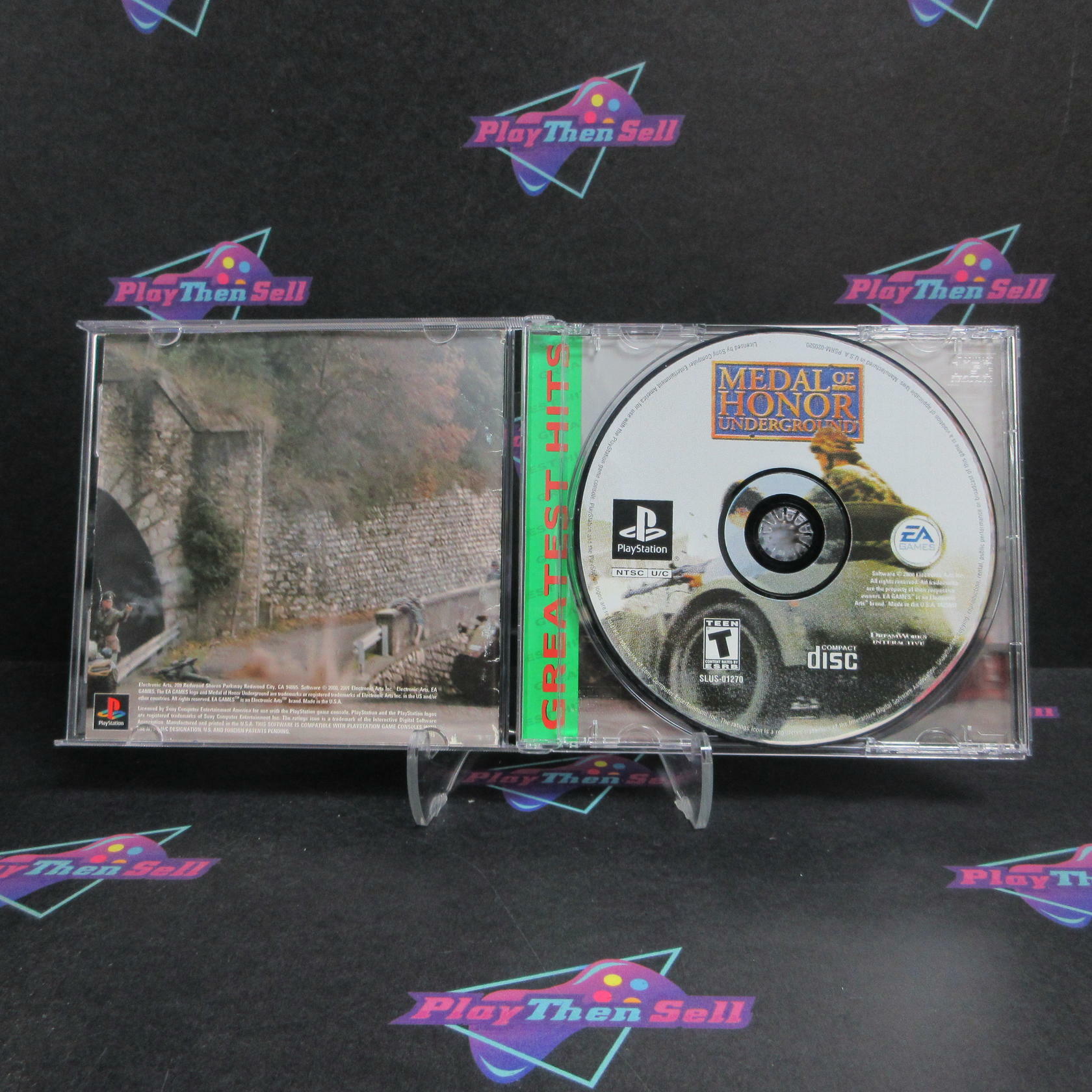 Medal of Honor Underground PS1 PlayStation 1 GH MD Complete CIB - Very Good