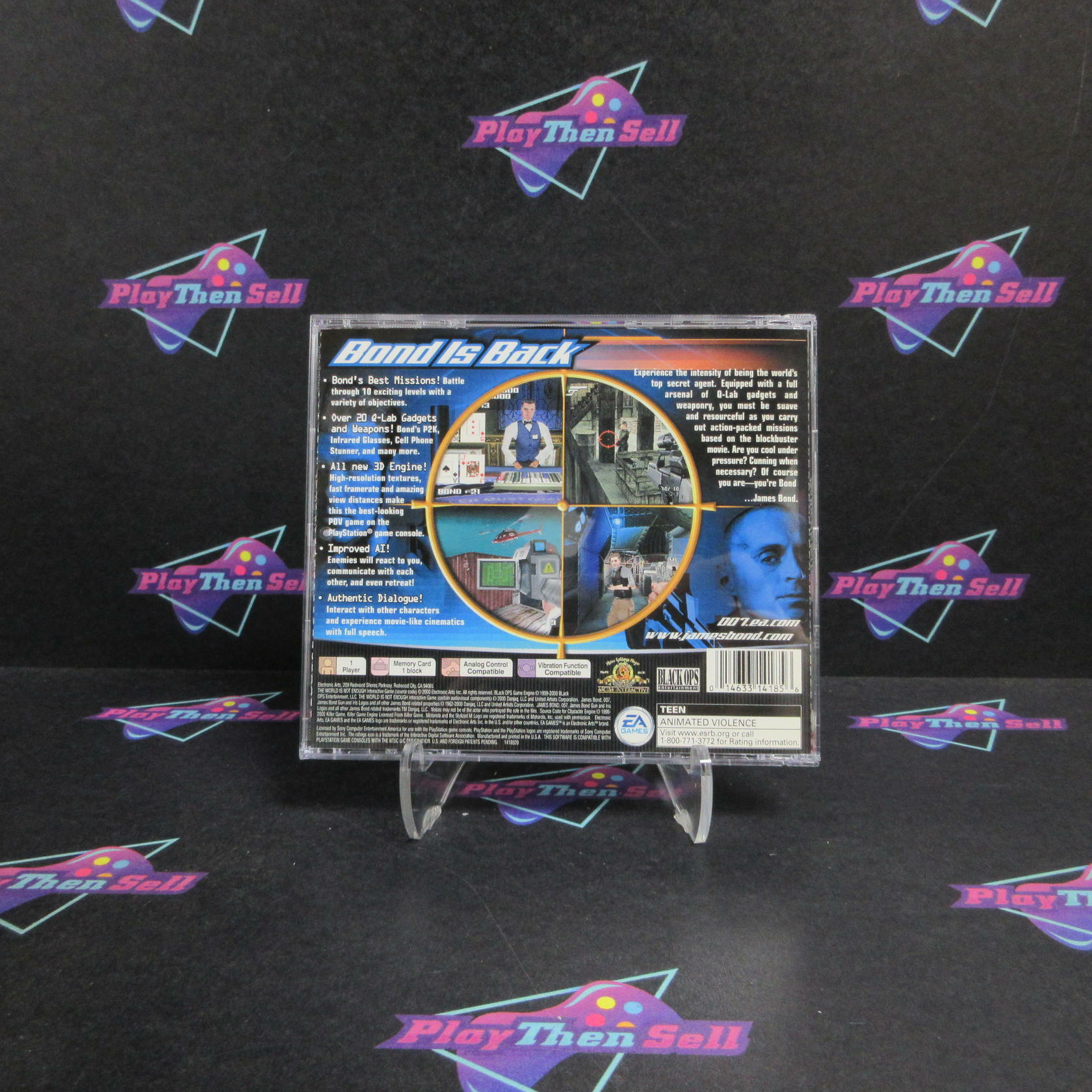 007 The World Is Not Enough PS1 PlayStation 1 MD + Reg Card Complete CIB - Very Good