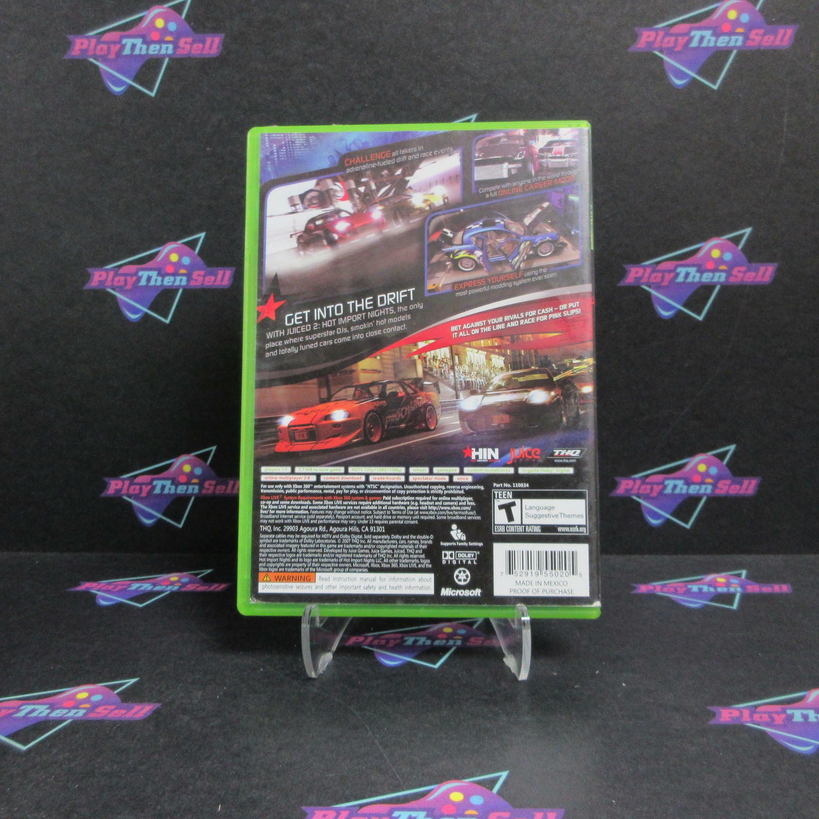 Juiced 2 Hot Import Nights Xbox 360 AD/DD Complete CIB - Very Good