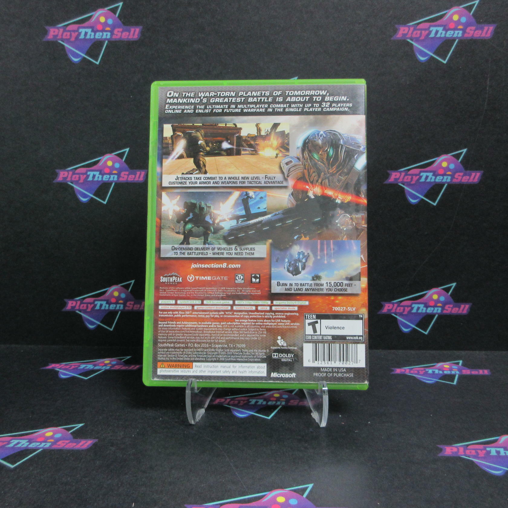 Section 8 Xbox 360 AD/DD/NM - Very Good