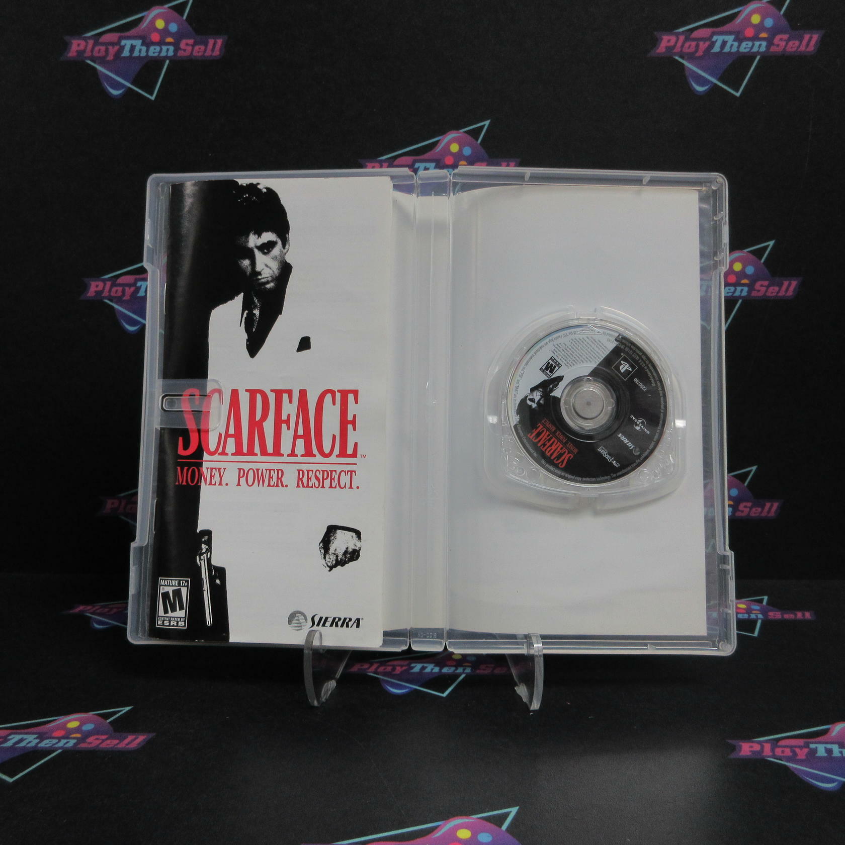 Scarface Money Power Respect Clear UMD Sony PSP AD Complete CIB - Very Good