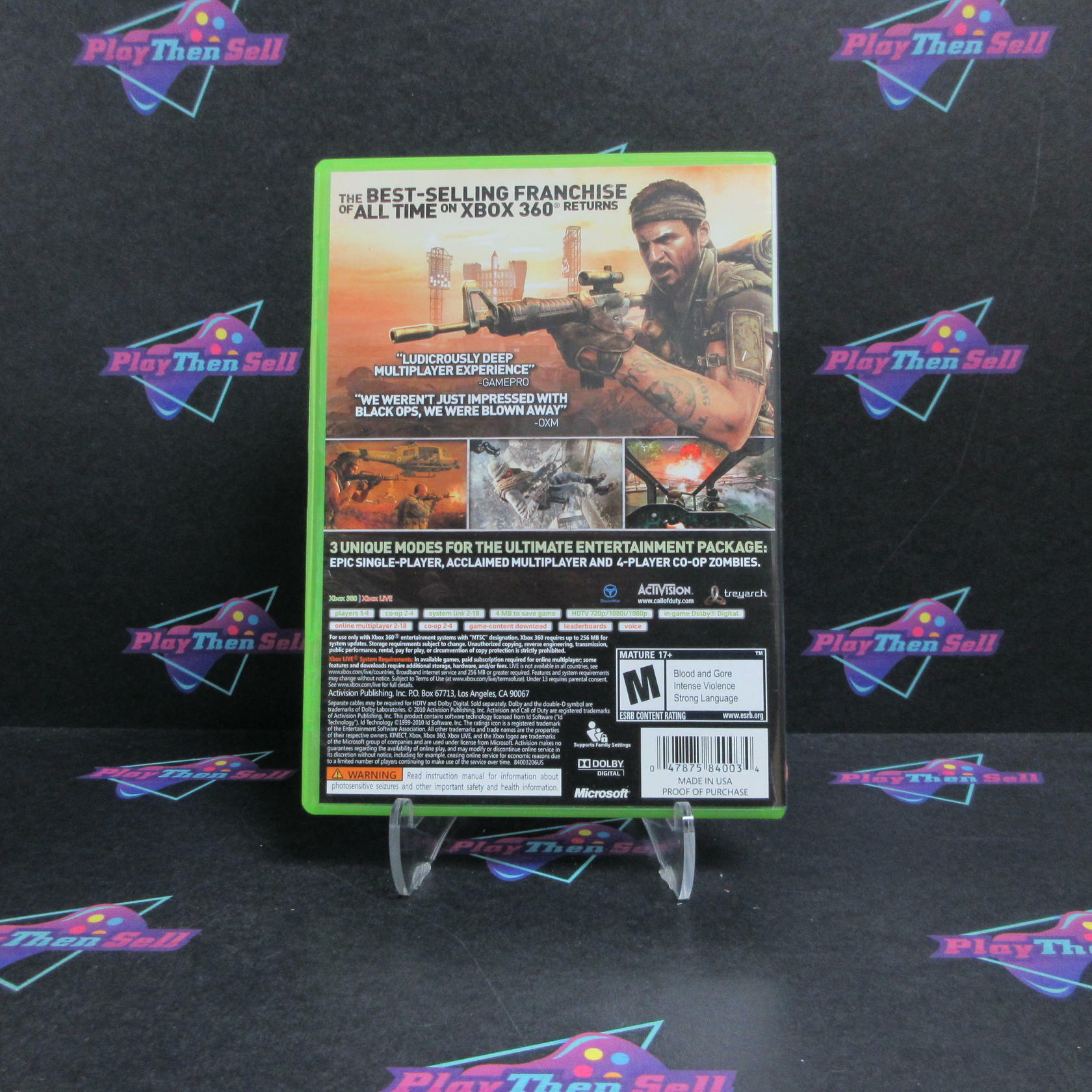 Call of Duty Black Ops Xbox 360 DD Complete CIB - Very Good