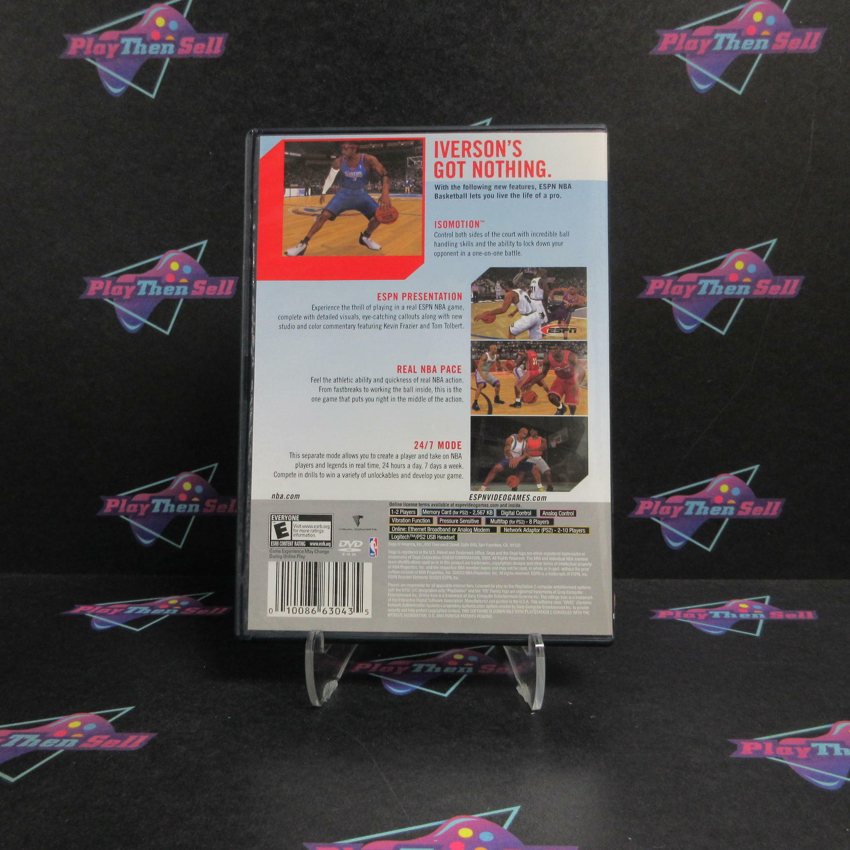 ESPN NBA Basketball PS2 PlayStation 2 DD Complete CIB - Very Good