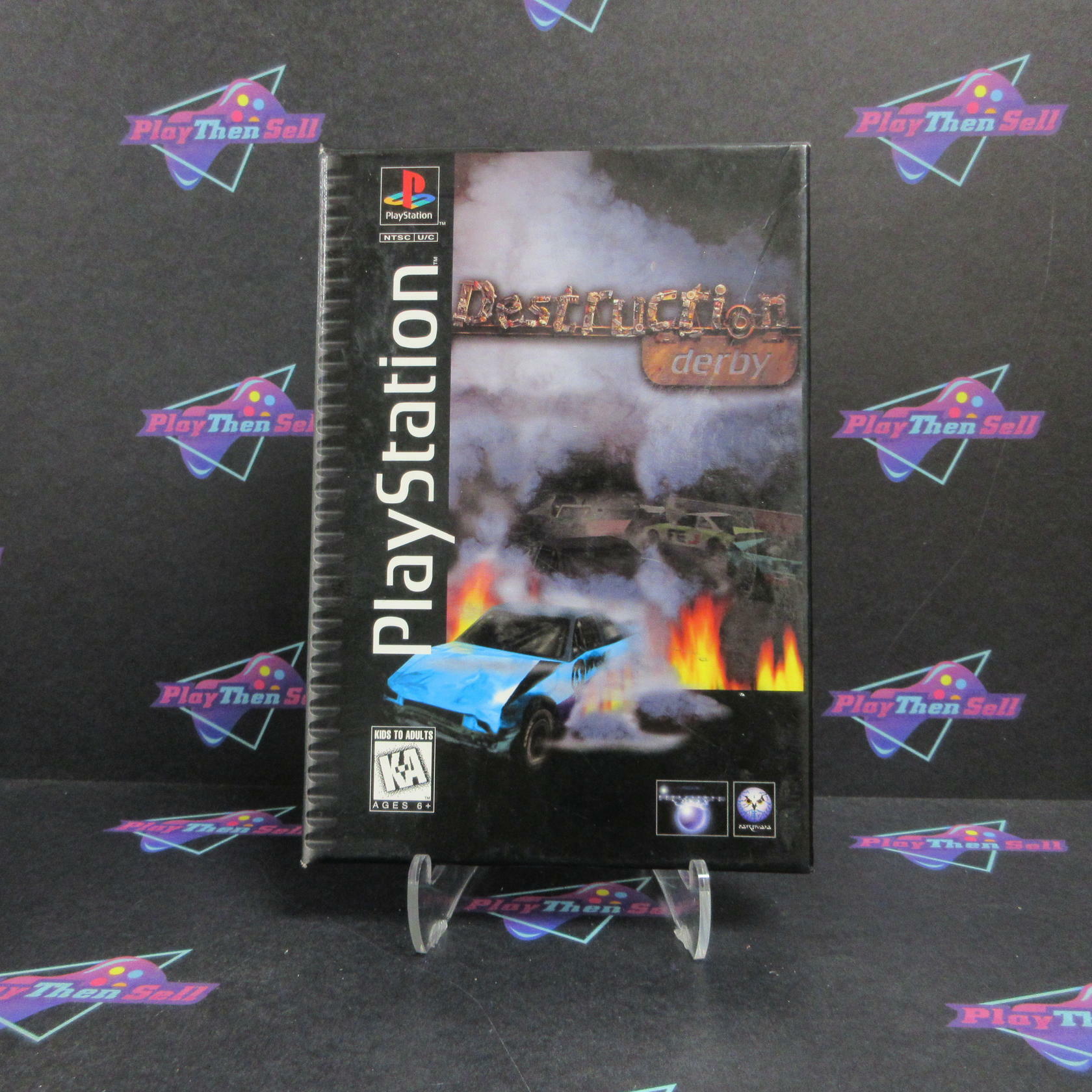 Destruction Derby Long Box PS1 PlayStation 1 + Reg Card - Like New