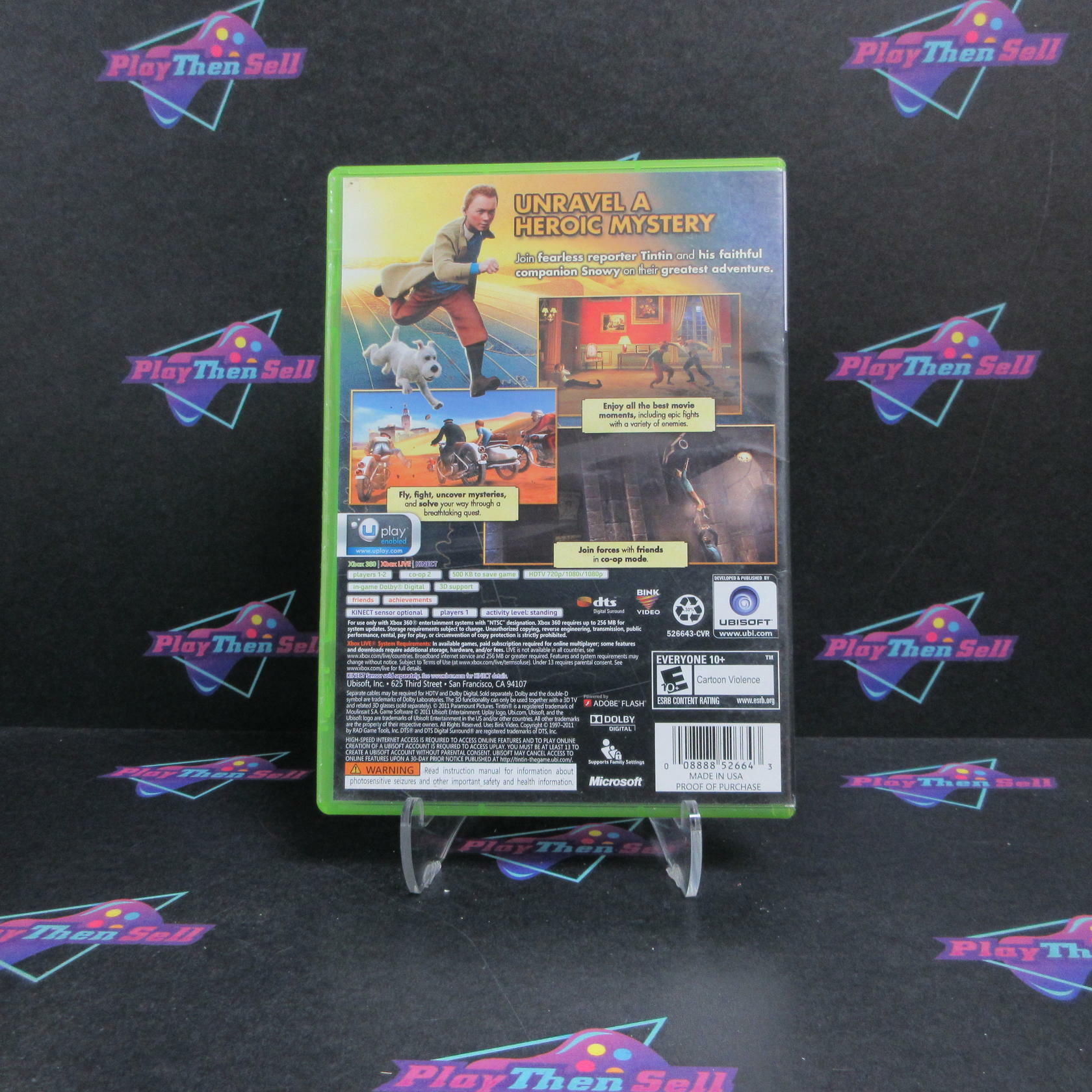 The Adventures Of Tintin The Game Xbox 360 DD Complete CIB - Very Good